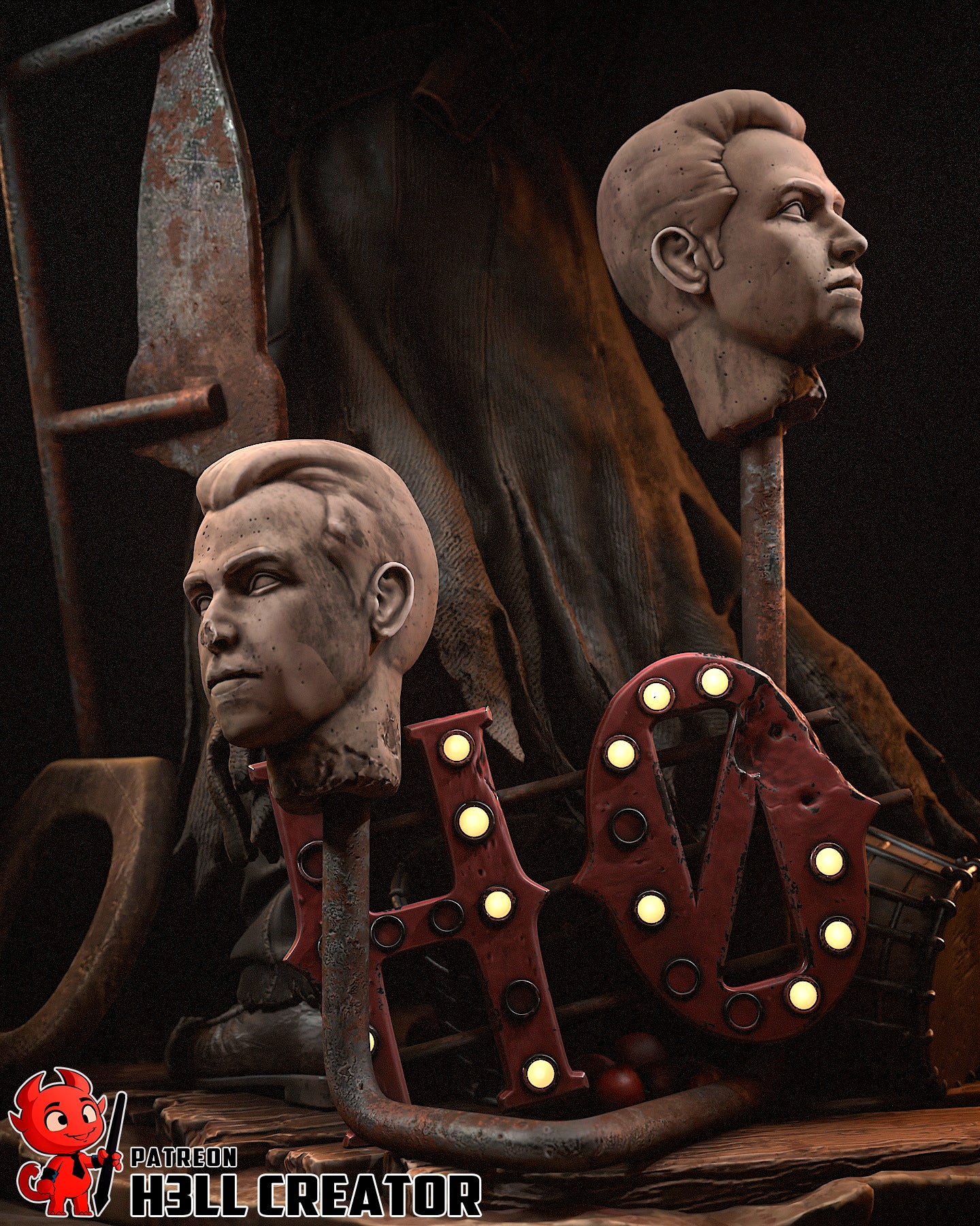 Ghoul Garage Kit | Fanmade Model by h3llCreator | Fallout | 3D Printed