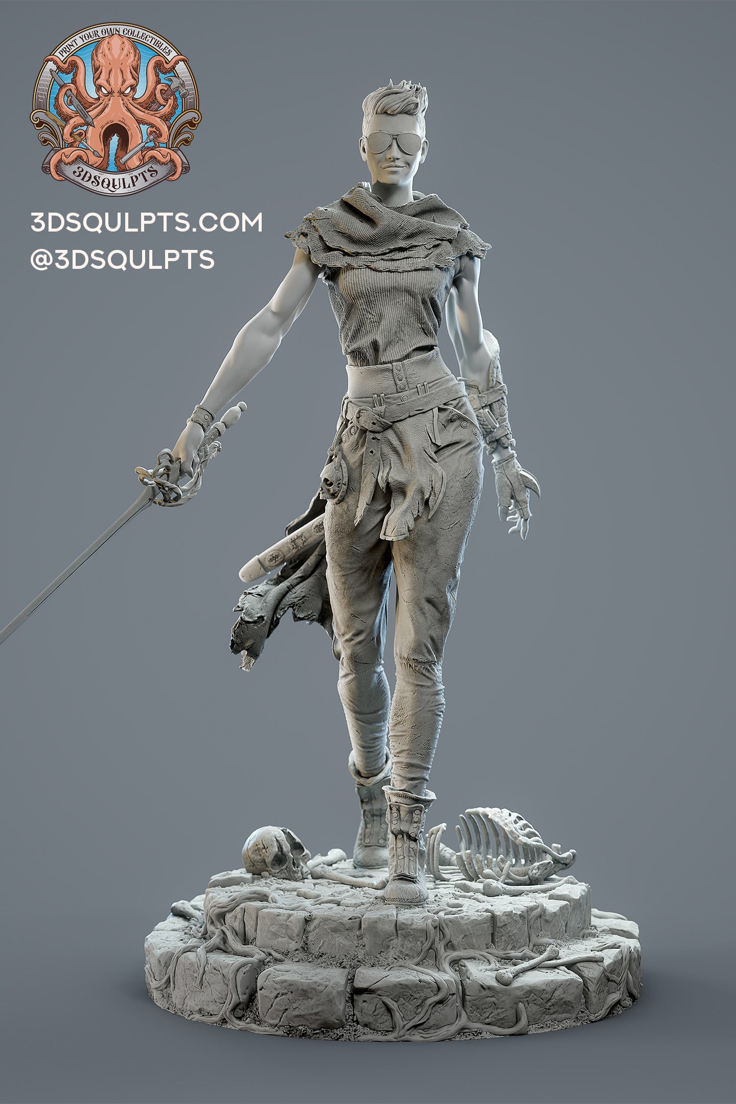 Gideon from The Locked Tomb by 3dsqulpts | High Quality Resin Print | Painted Commissions available!