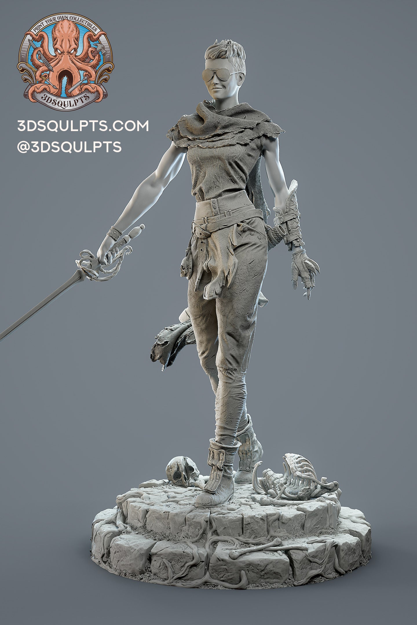 Gideon from The Locked Tomb by 3dsqulpts | High Quality Resin Print | Painted Commissions available!