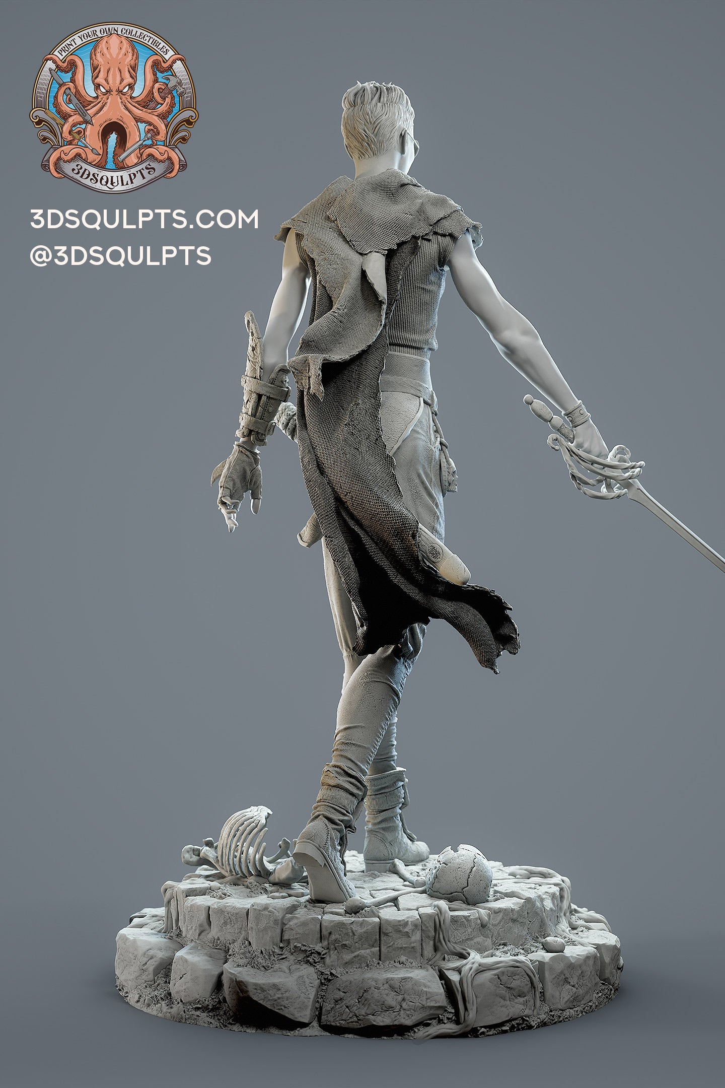 Gideon from The Locked Tomb by 3dsqulpts | High Quality Resin Print | Painted Commissions available!