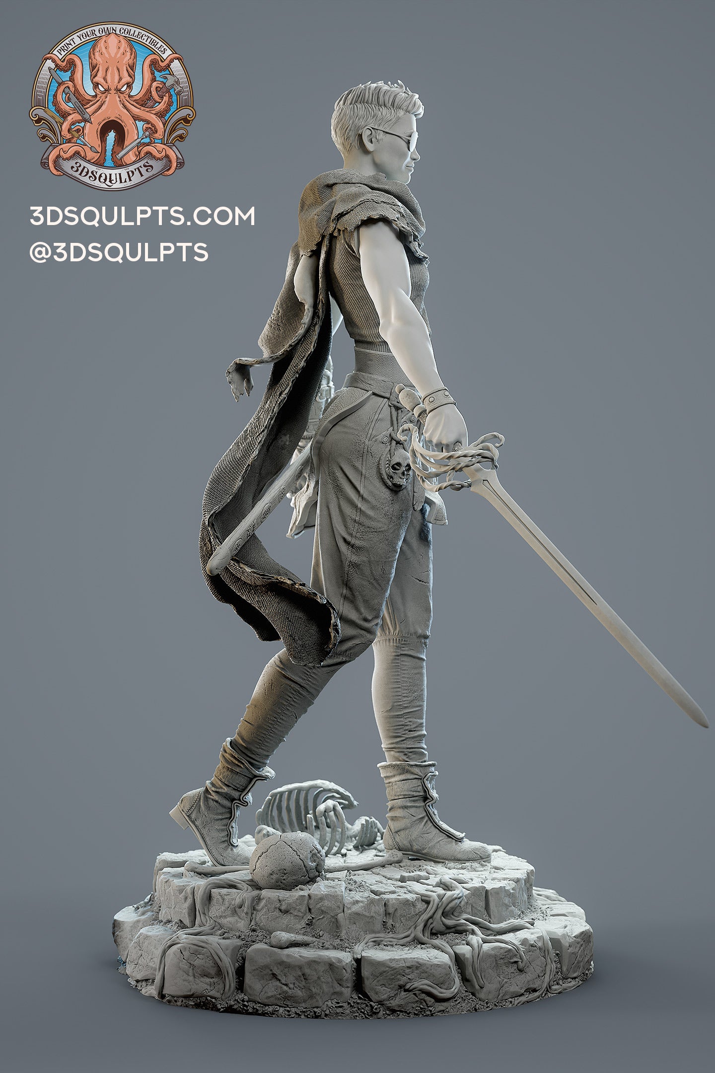 Gideon from The Locked Tomb by 3dsqulpts | High Quality Resin Print | Painted Commissions available!