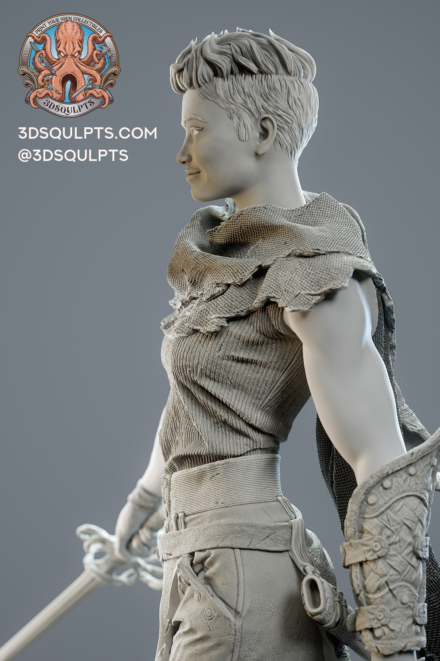 Gideon from The Locked Tomb by 3dsqulpts | High Quality Resin Print | Painted Commissions available!