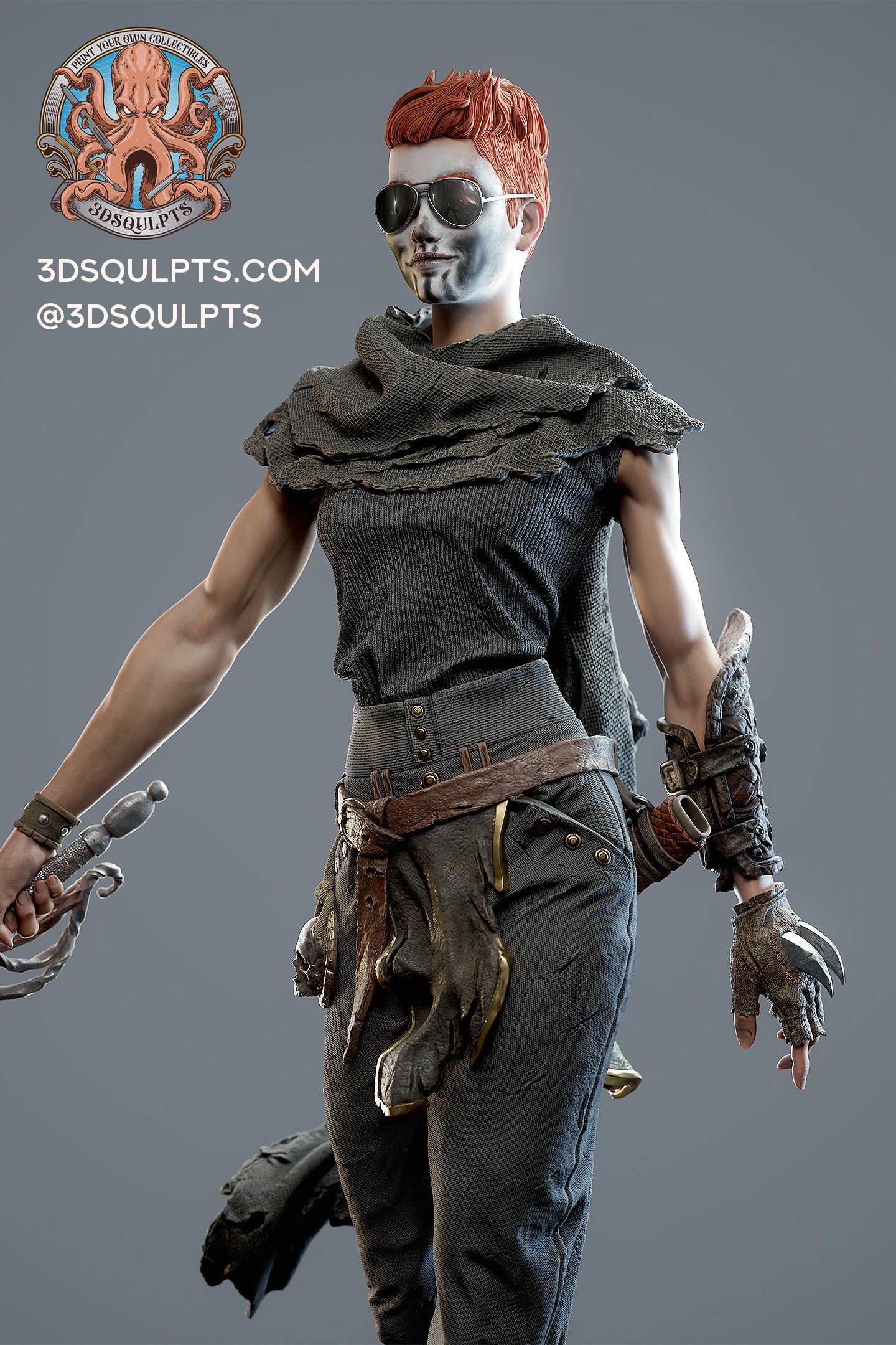 Gideon from The Locked Tomb by 3dsqulpts | High Quality Resin Print | Painted Commissions available!