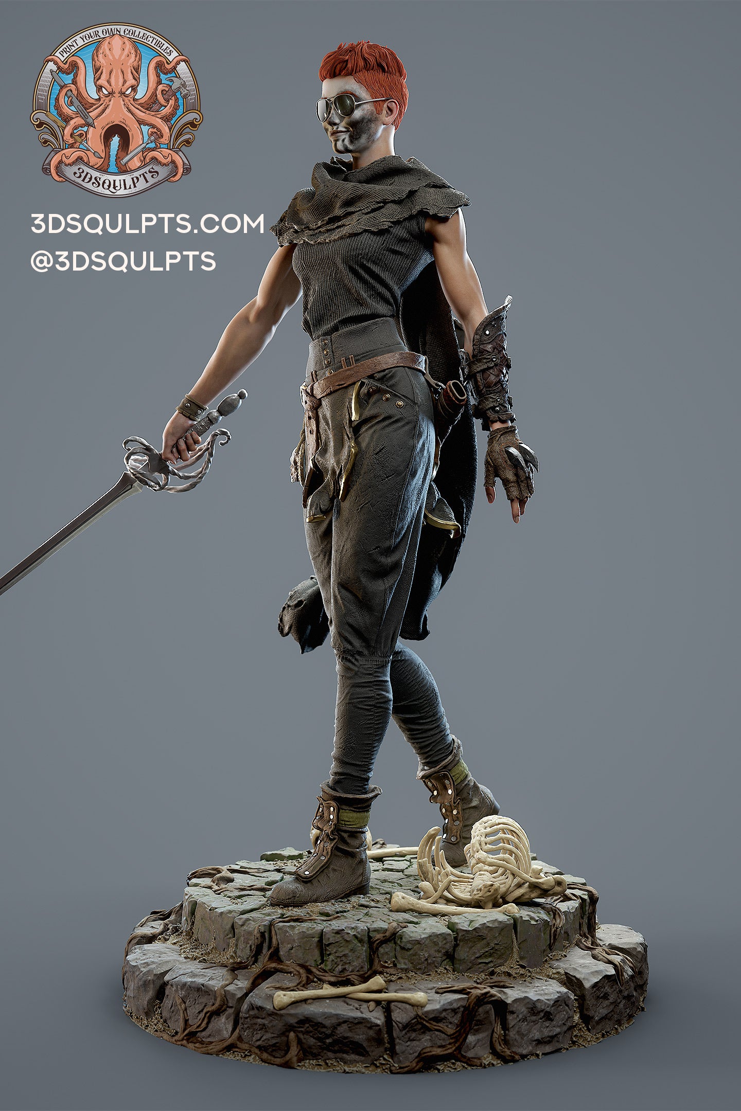 Gideon from The Locked Tomb by 3dsqulpts | High Quality Resin Print | Painted Commissions available!