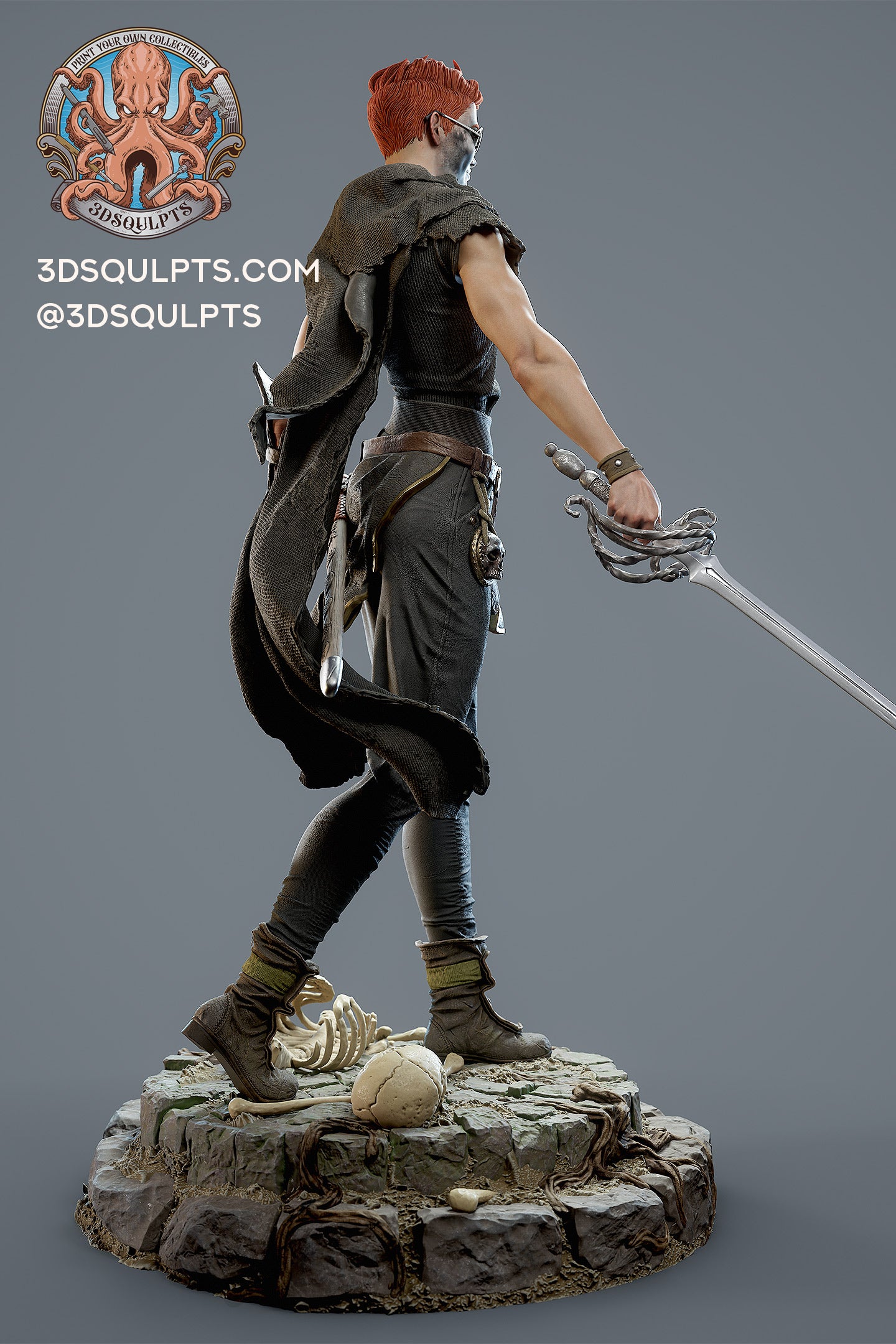 Gideon from The Locked Tomb by 3dsqulpts | High Quality Resin Print | Painted Commissions available!