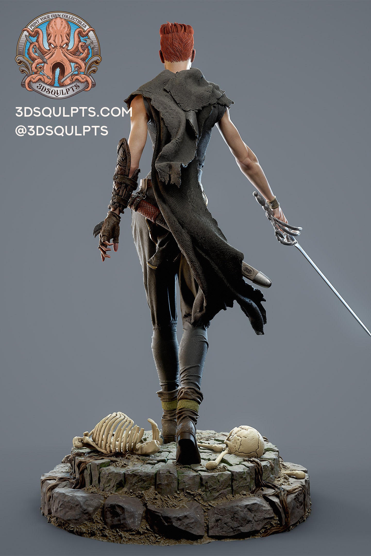 Gideon from The Locked Tomb by 3dsqulpts | High Quality Resin Print | Painted Commissions available!
