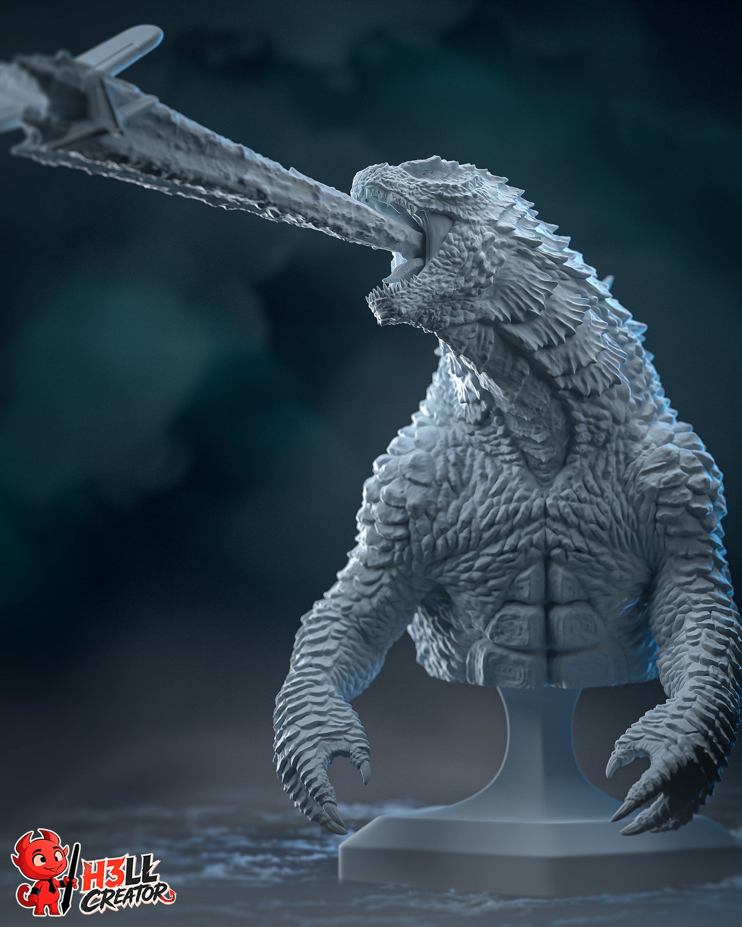 Godzilla by h3ll creator | High Quality Resin Print | Painted Commissions available!