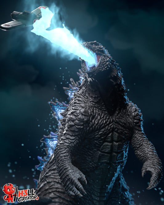 Godzilla by h3ll creator | High Quality Resin Print | Painted Commissions available!