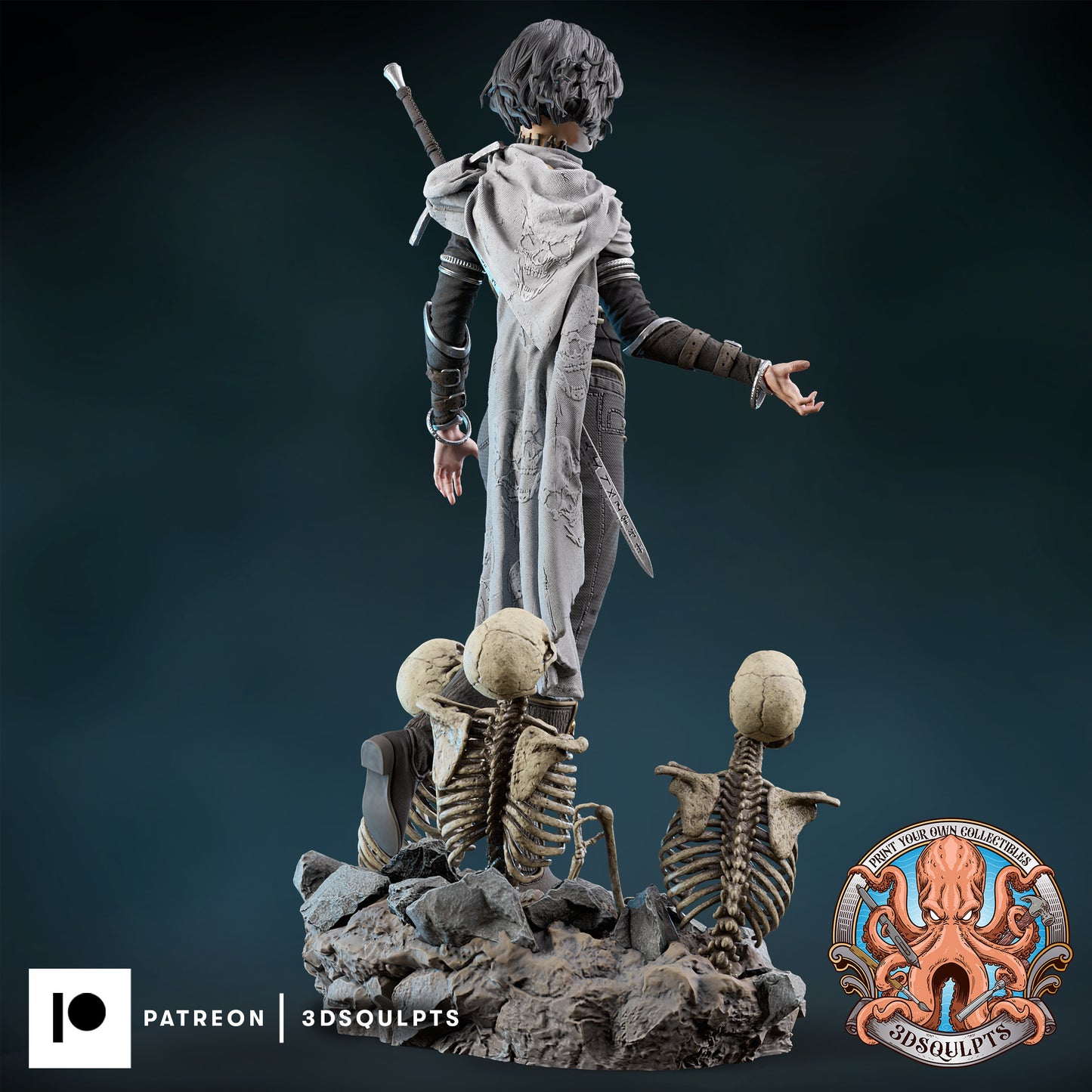 Harrow from The Locked Tomb by 3dsqulpts | High Quality Resin Print | Painted Commissions available!
