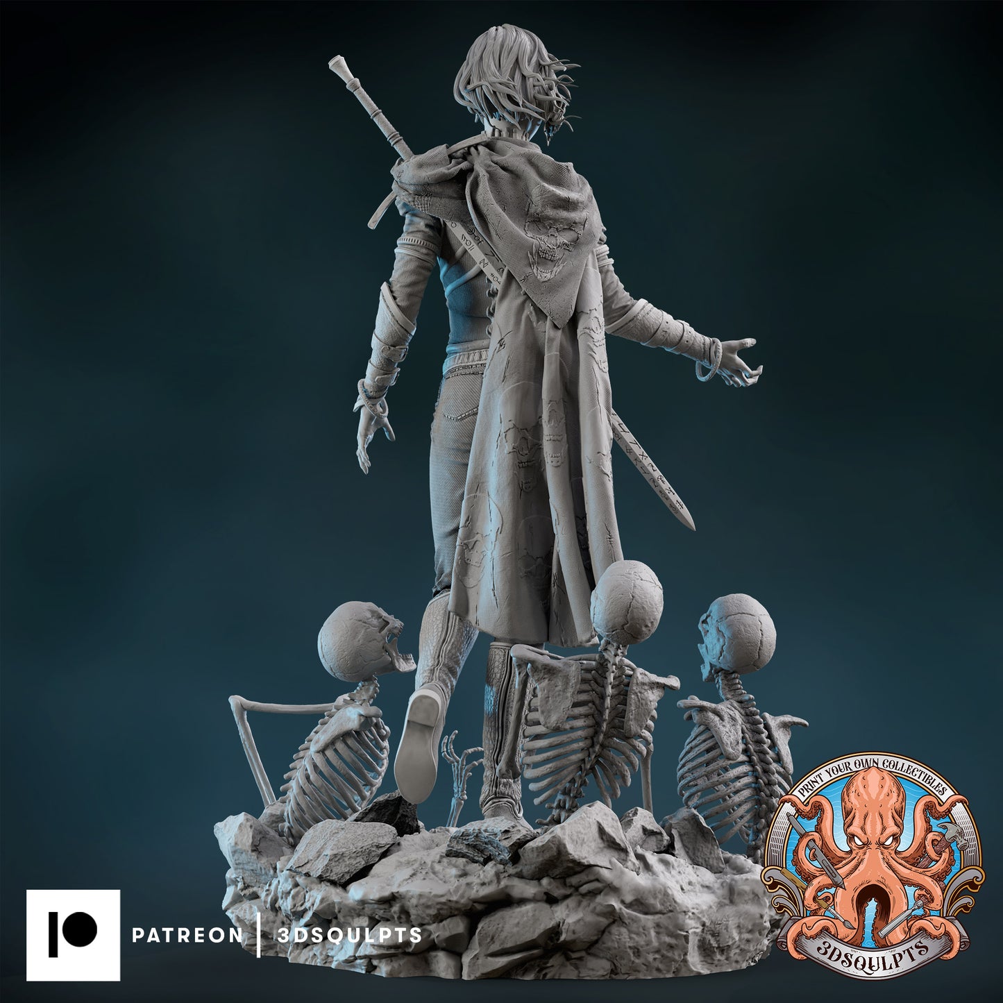 Harrow from The Locked Tomb by 3dsqulpts | High Quality Resin Print | Painted Commissions available!