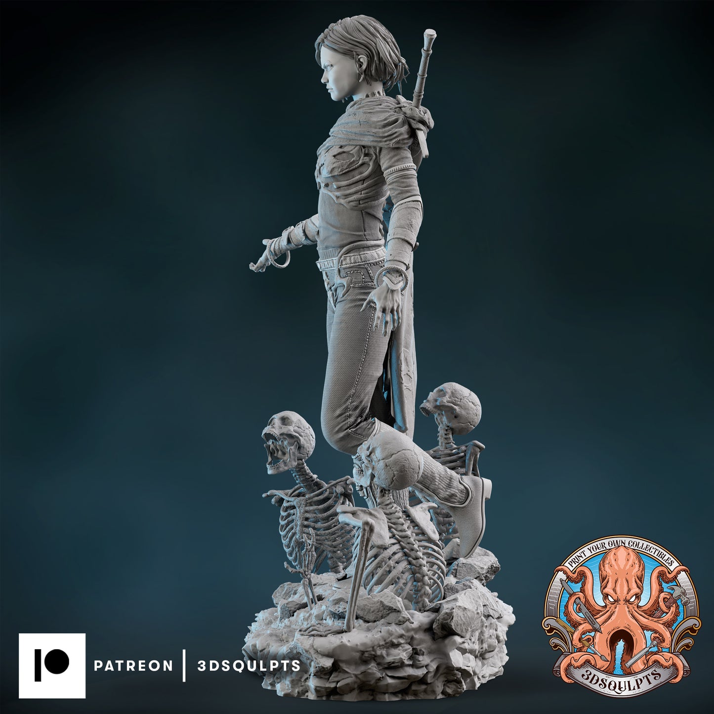 Harrow from The Locked Tomb by 3dsqulpts | High Quality Resin Print | Painted Commissions available!