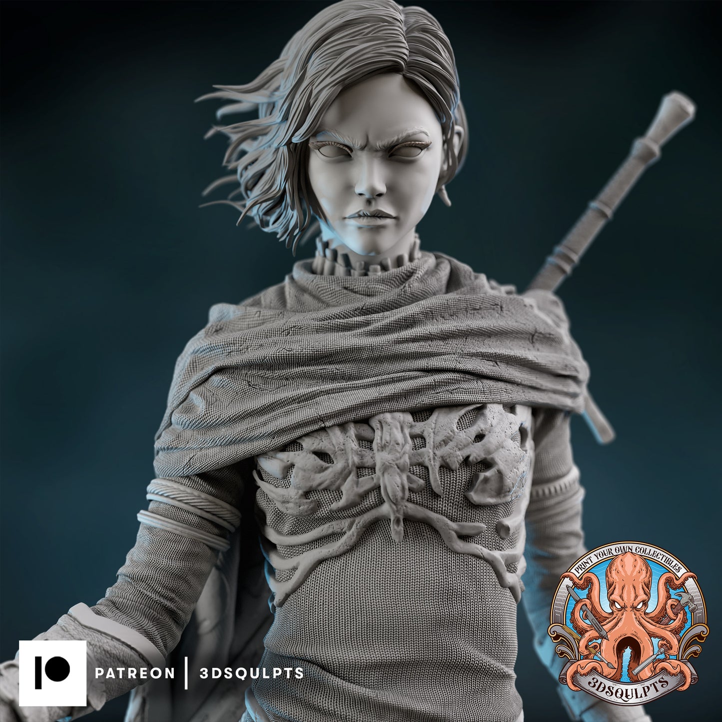 Harrow from The Locked Tomb by 3dsqulpts | High Quality Resin Print | Painted Commissions available!