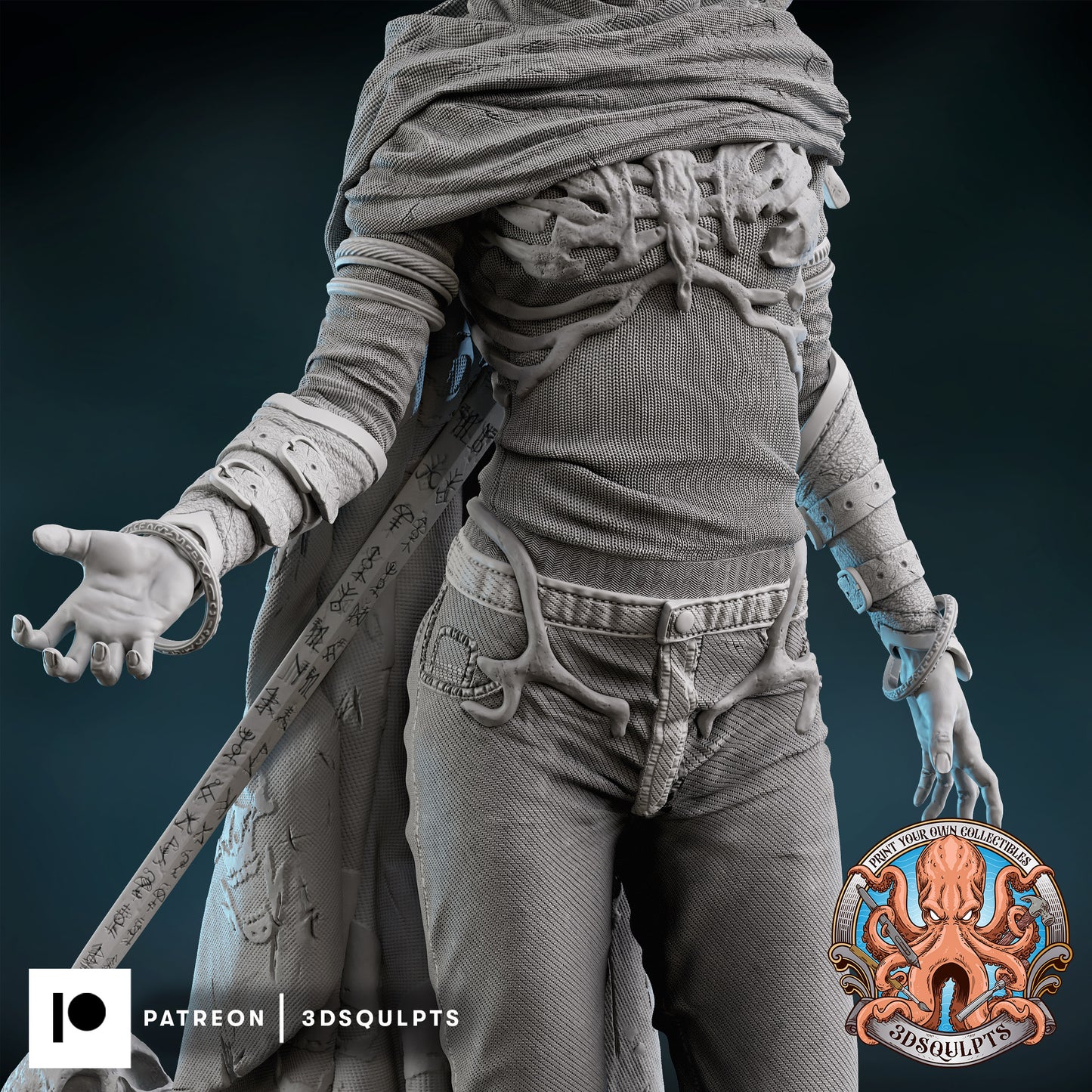 Harrow from The Locked Tomb by 3dsqulpts | High Quality Resin Print | Painted Commissions available!