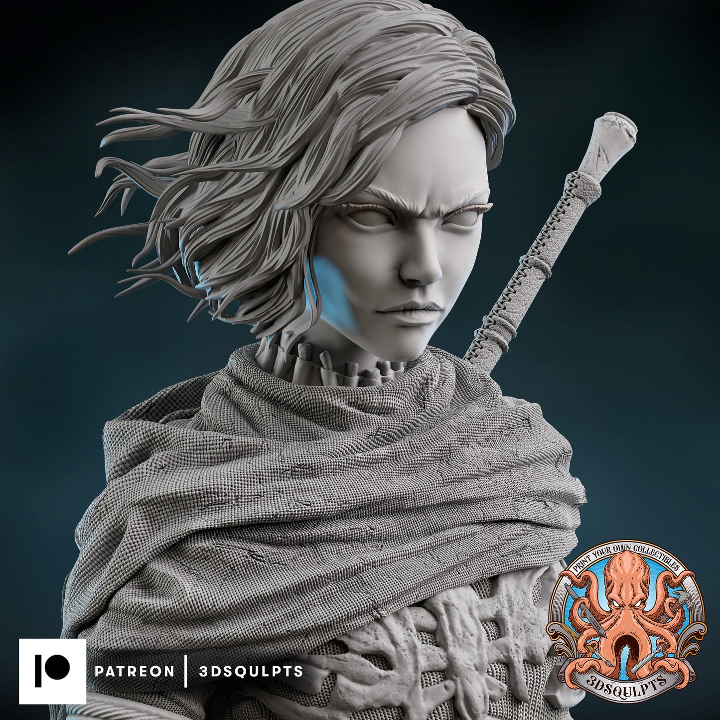 Harrow from The Locked Tomb by 3dsqulpts | High Quality Resin Print | Painted Commissions available!