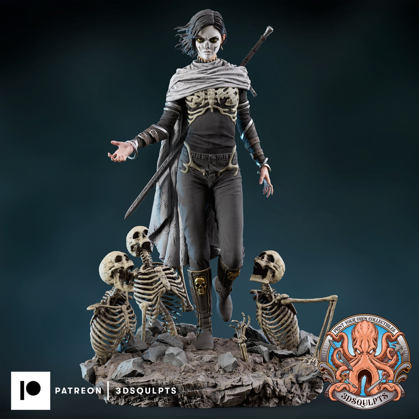 Harrow from The Locked Tomb by 3dsqulpts | High Quality Resin Print | Painted Commissions available!