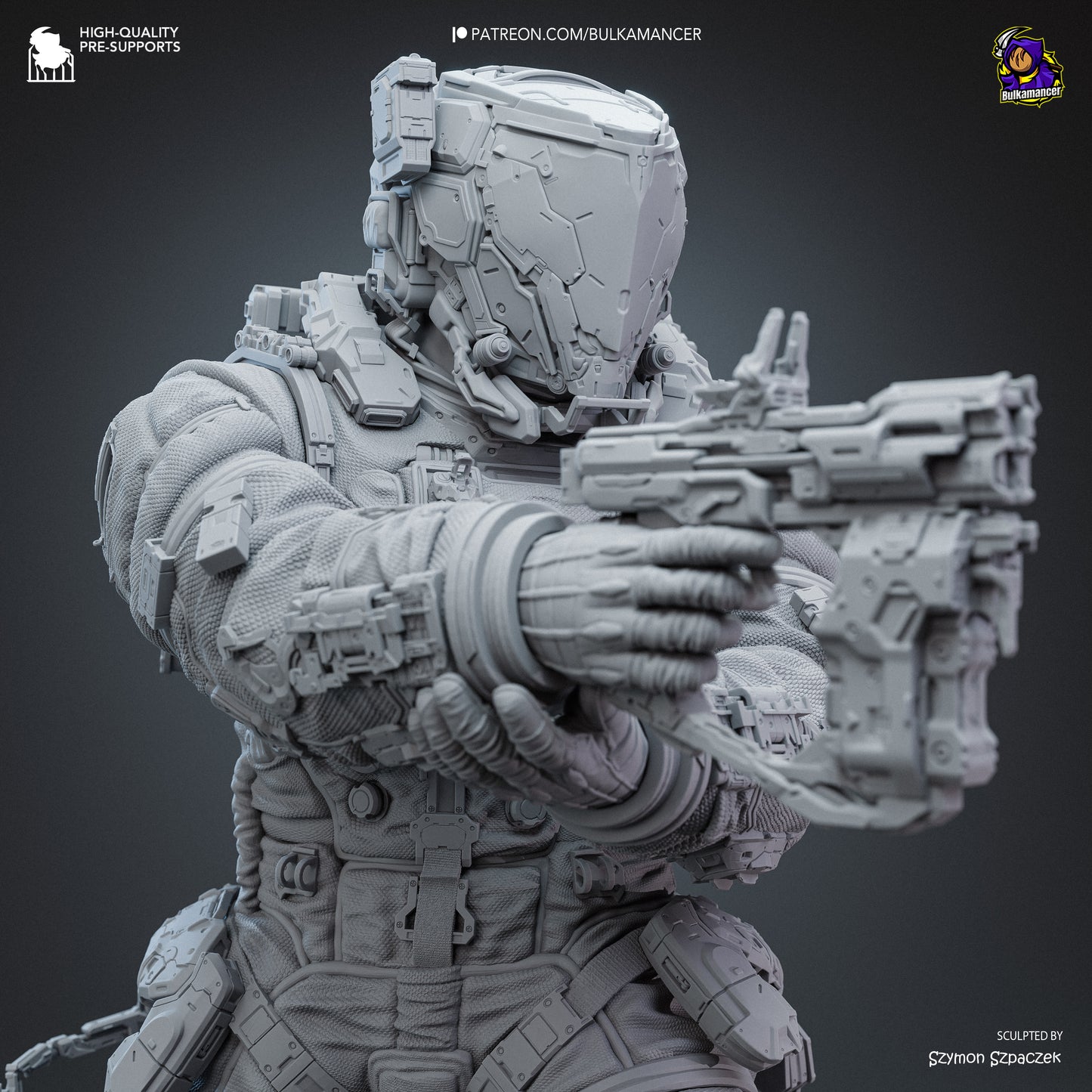 Hugh from Pragmata by Bulkamancer | High Quality Resin Print | Painted Commissions available! - Sephiknot