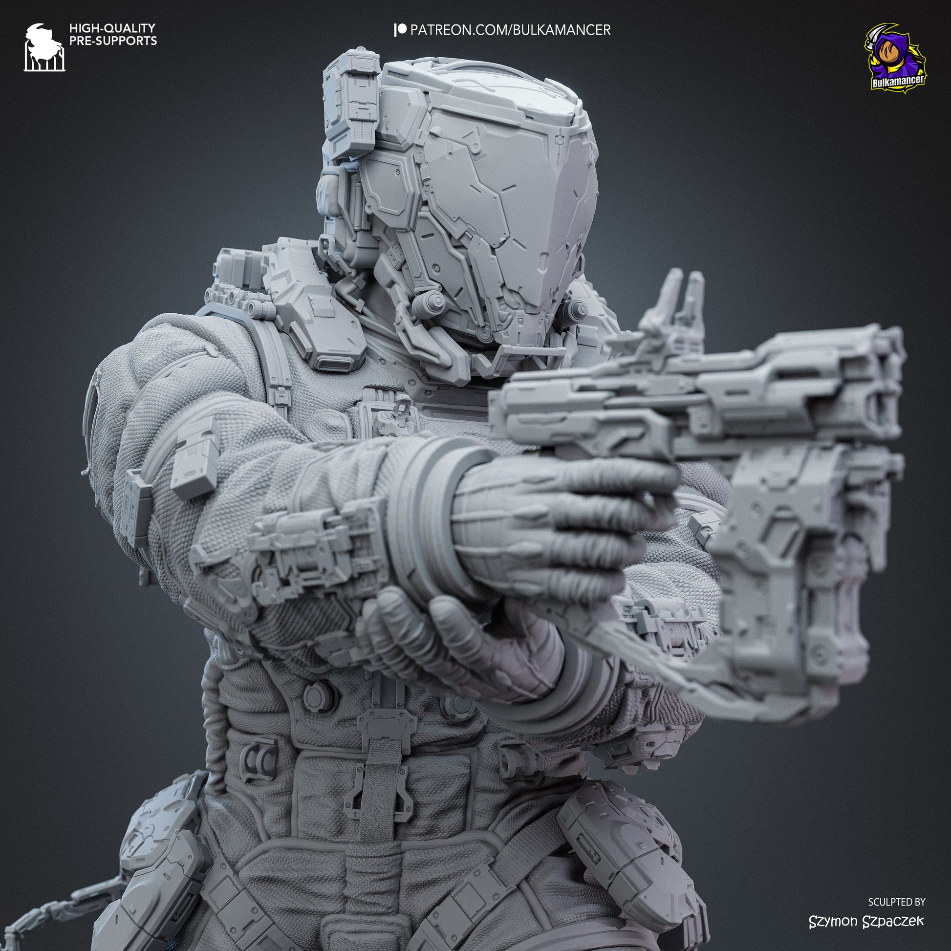 Hugh from Pragmata by Bulkamancer | High Quality Resin Print | Painted Commissions available! - Sephiknot