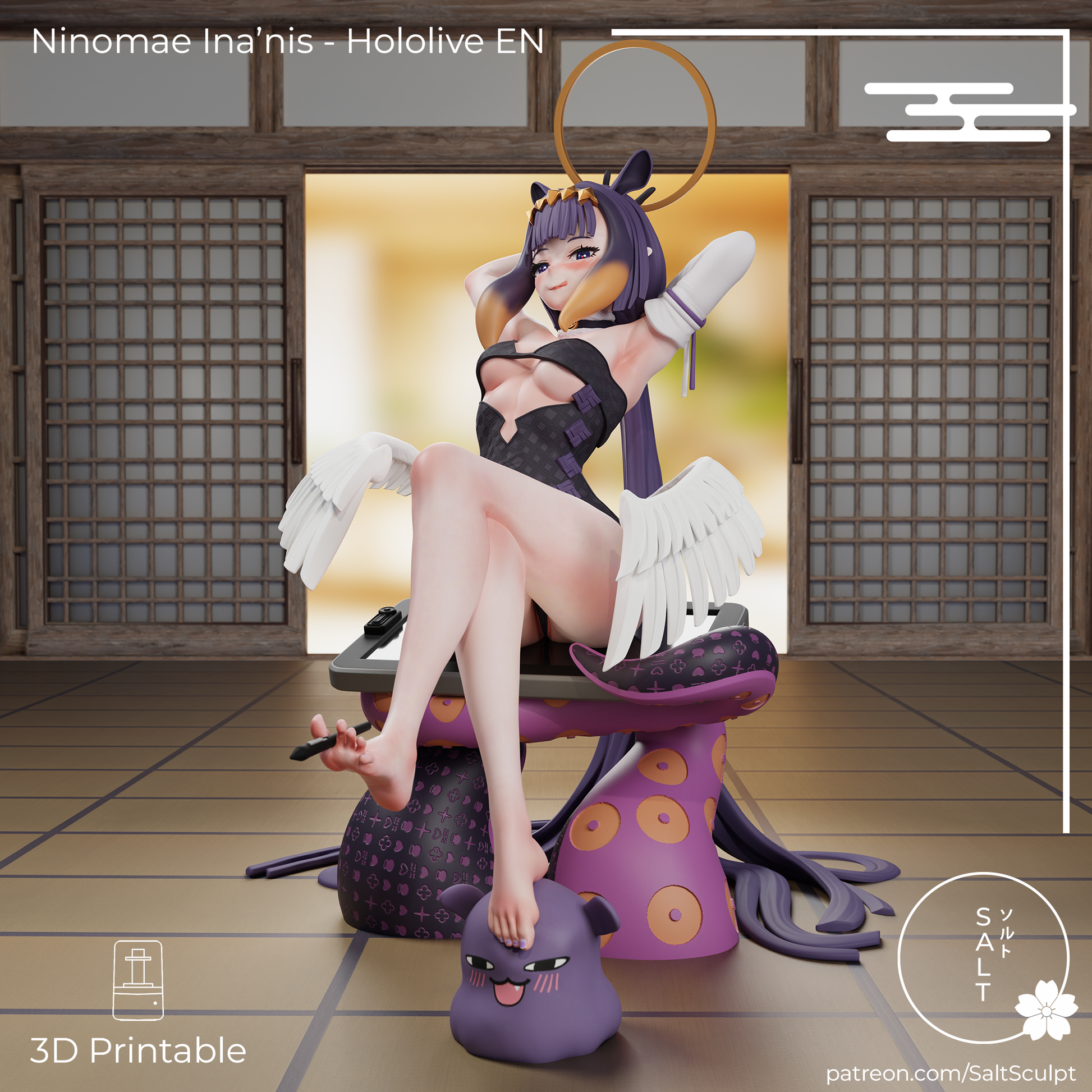 Ina'nis from Hololive by SaltSculpts | High Quality Resin Print | Painted Commissions available! - Sephiknot