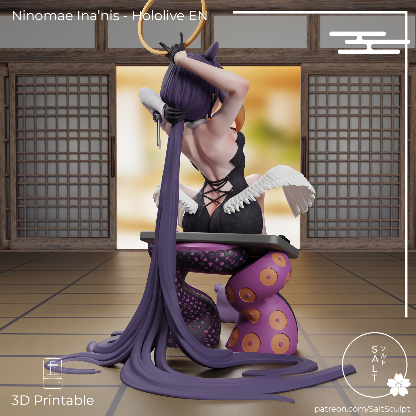 Ina'nis from Hololive by SaltSculpts | High Quality Resin Print | Painted Commissions available! - Sephiknot