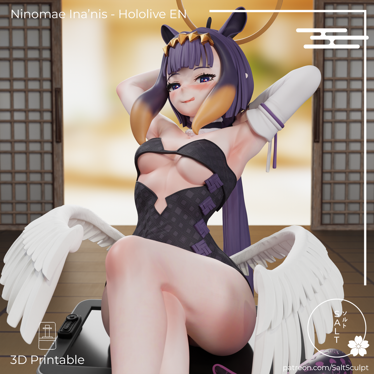 Ina'nis from Hololive by SaltSculpts | High Quality Resin Print | Painted Commissions available! - Sephiknot