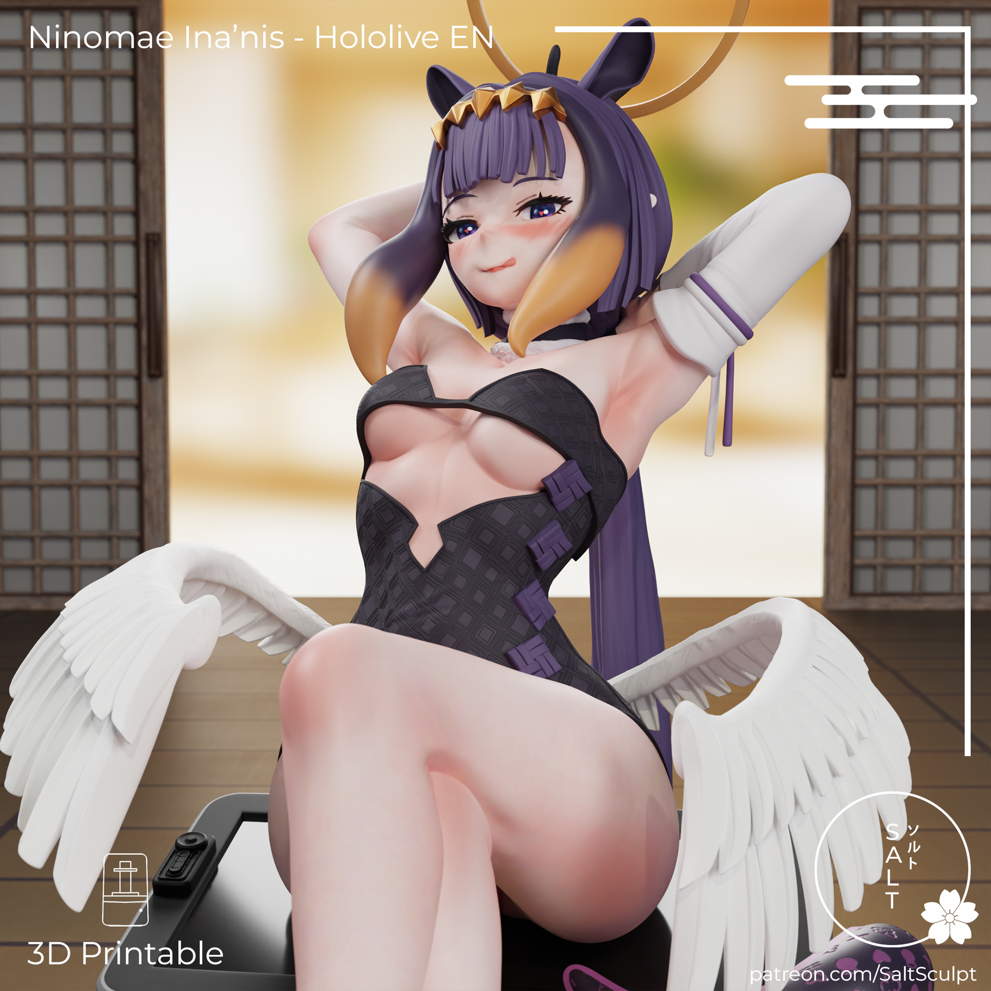 Ina'nis from Hololive by SaltSculpts | High Quality Resin Print | Painted Commissions available! - Sephiknot