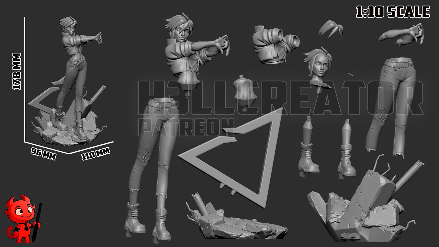Invisigal from Dispatch by h3ll creator | High Quality Resin Print | Painted Commissions available!