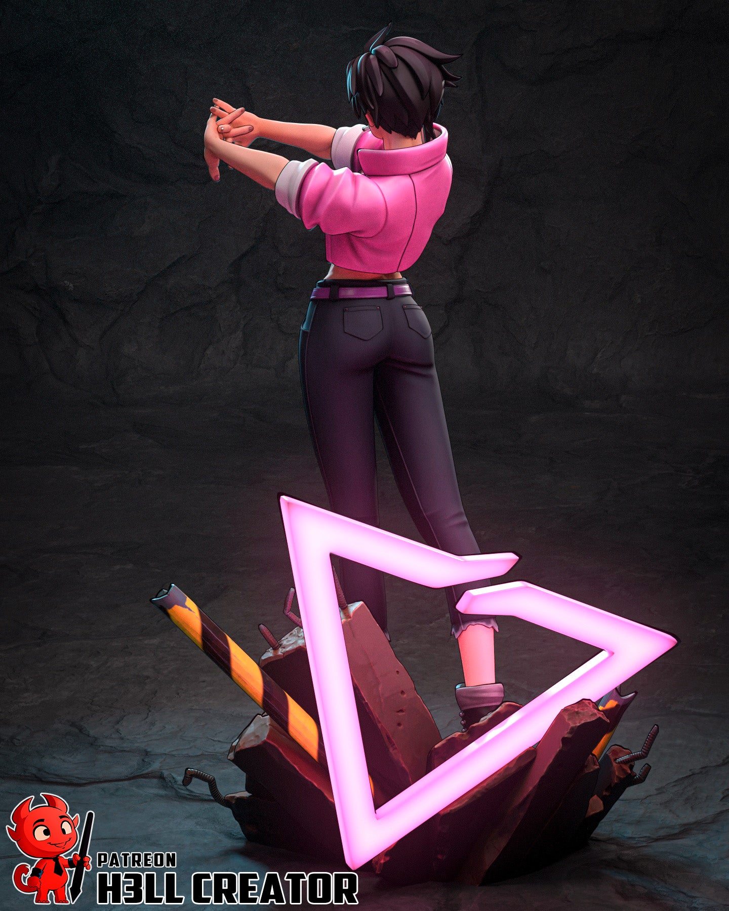 Invisigal from Dispatch by h3ll creator | High Quality Resin Print | Painted Commissions available!