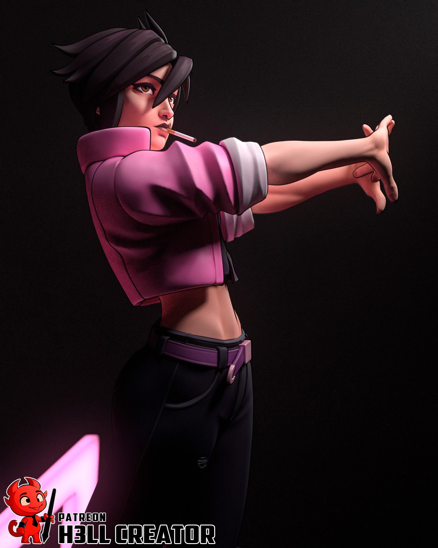 Invisigal from Dispatch by h3ll creator | High Quality Resin Print | Painted Commissions available!