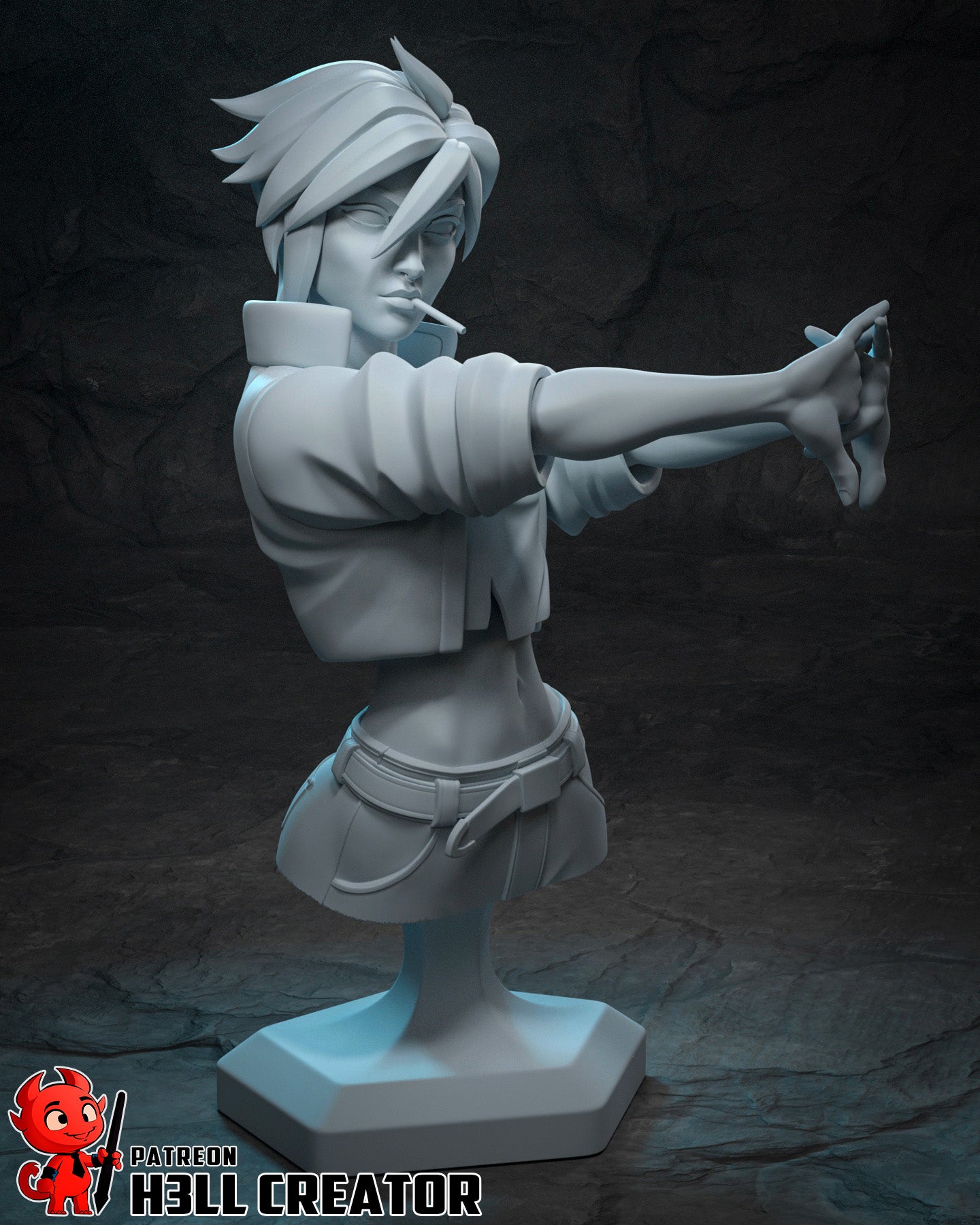 Invisigal from Dispatch by h3ll creator | High Quality Resin Print | Painted Commissions available!