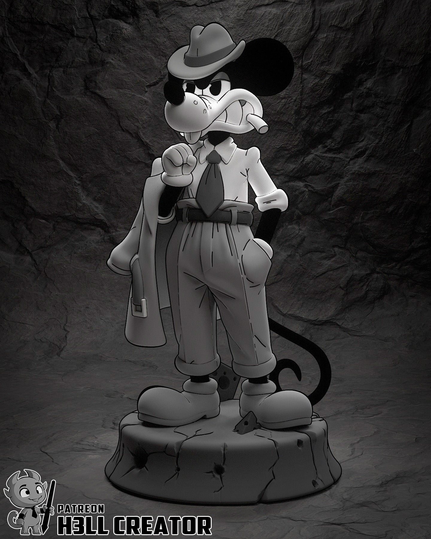 Jack from Mouse PI by h3ll creator | High Quality Resin Print | Painted Commissions available! - Sephiknot