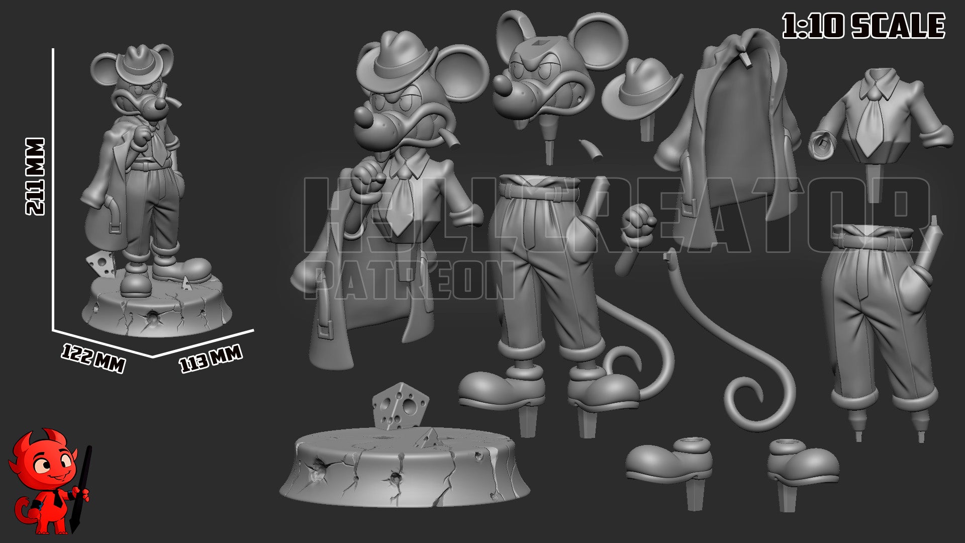 Jack from Mouse PI by h3ll creator | High Quality Resin Print | Painted Commissions available! - Sephiknot