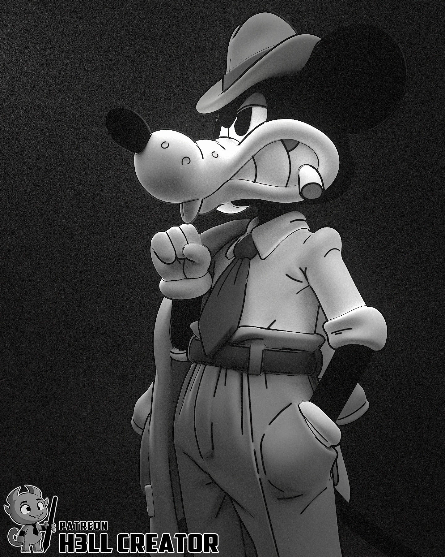 Jack from Mouse PI by h3ll creator | High Quality Resin Print | Painted Commissions available! - Sephiknot