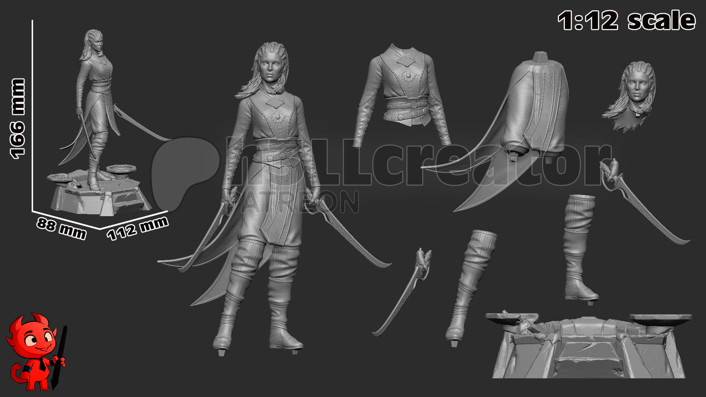 Jaheira Garage Kit | Fanmade Model by h3llCreator | Baldurs Gate | 3D Printed - Sephiknot