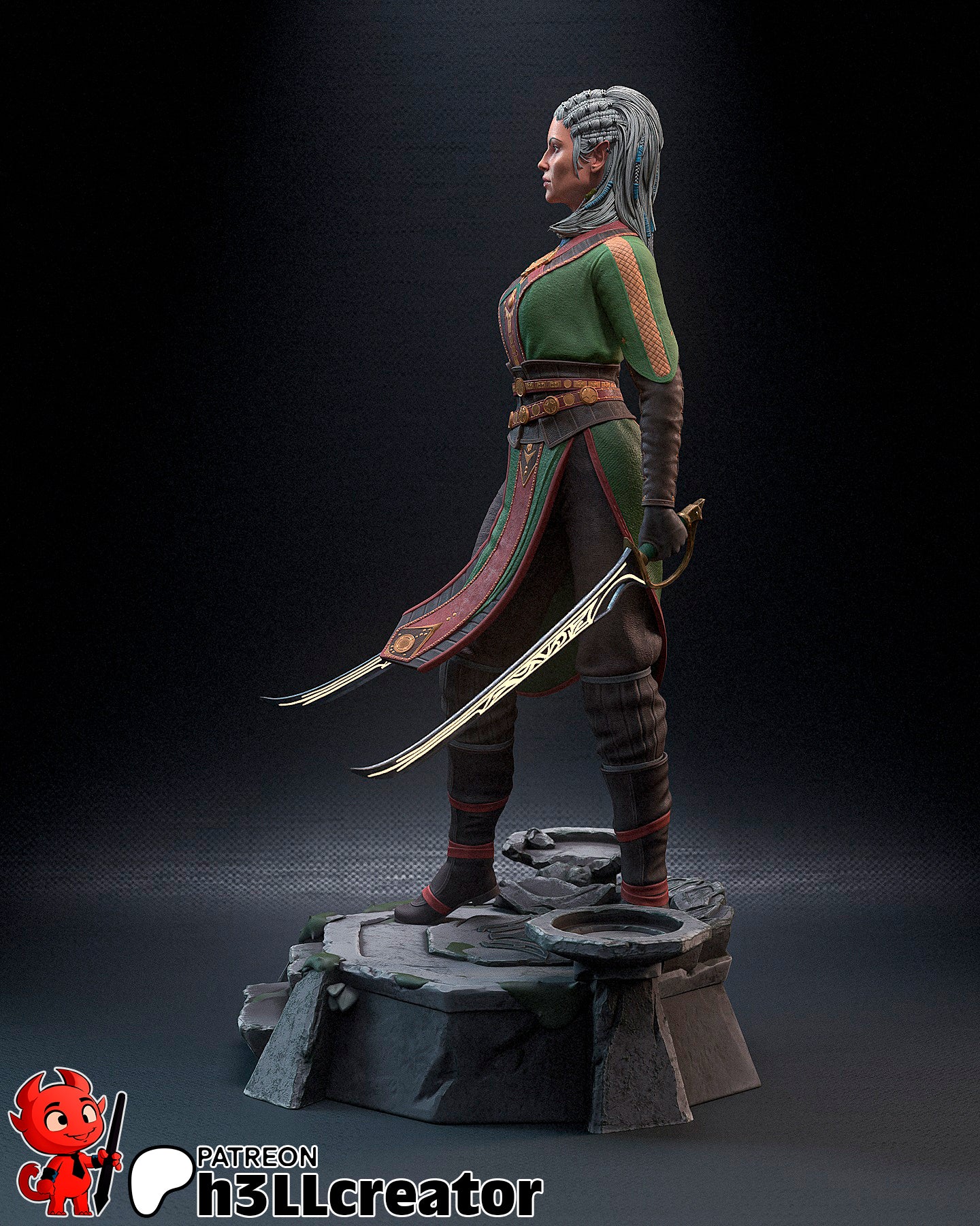 Jaheira Garage Kit | Fanmade Model by h3llCreator | Baldurs Gate | 3D Printed - Sephiknot