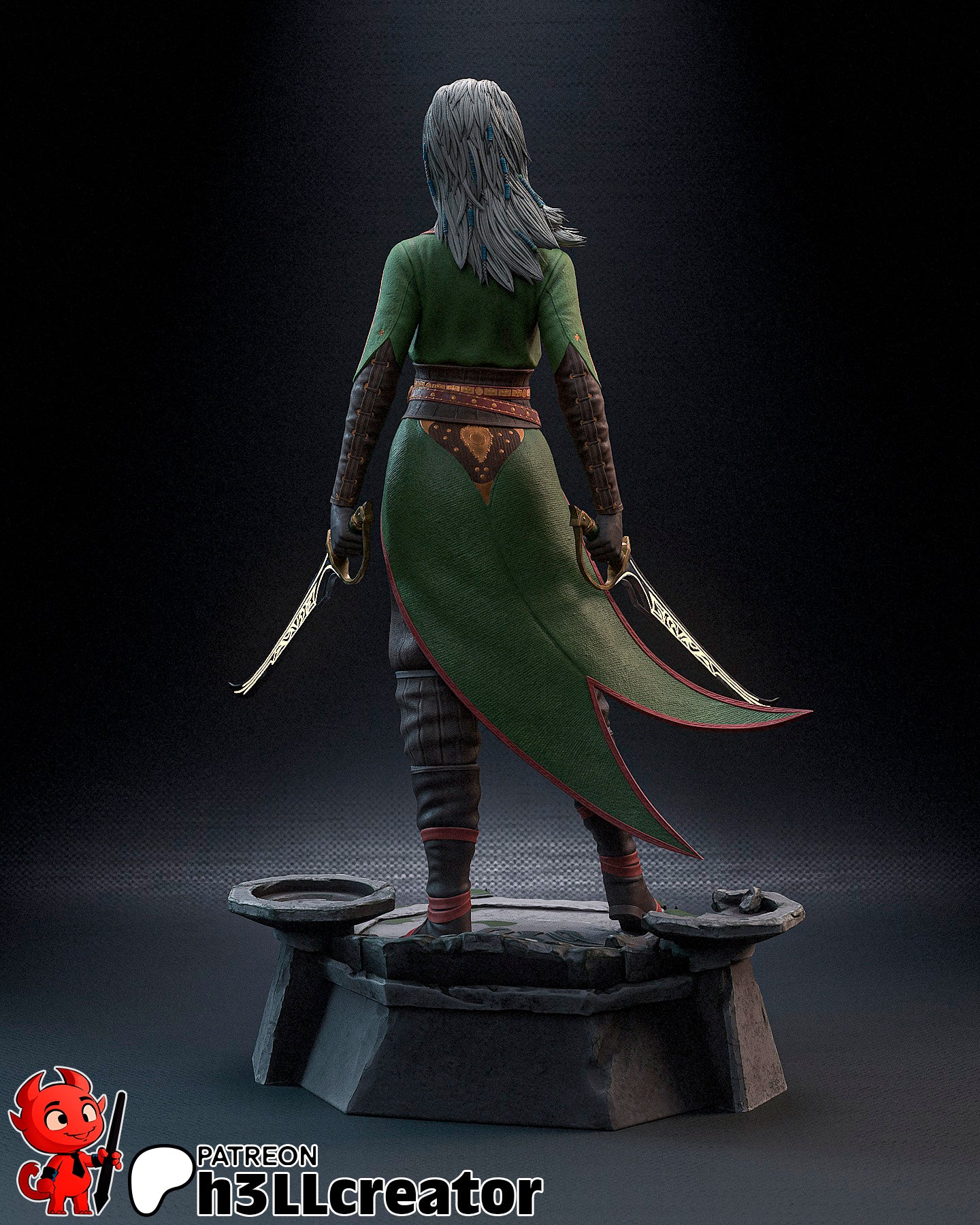 Jaheira Garage Kit | Fanmade Model by h3llCreator | Baldurs Gate | 3D Printed - Sephiknot