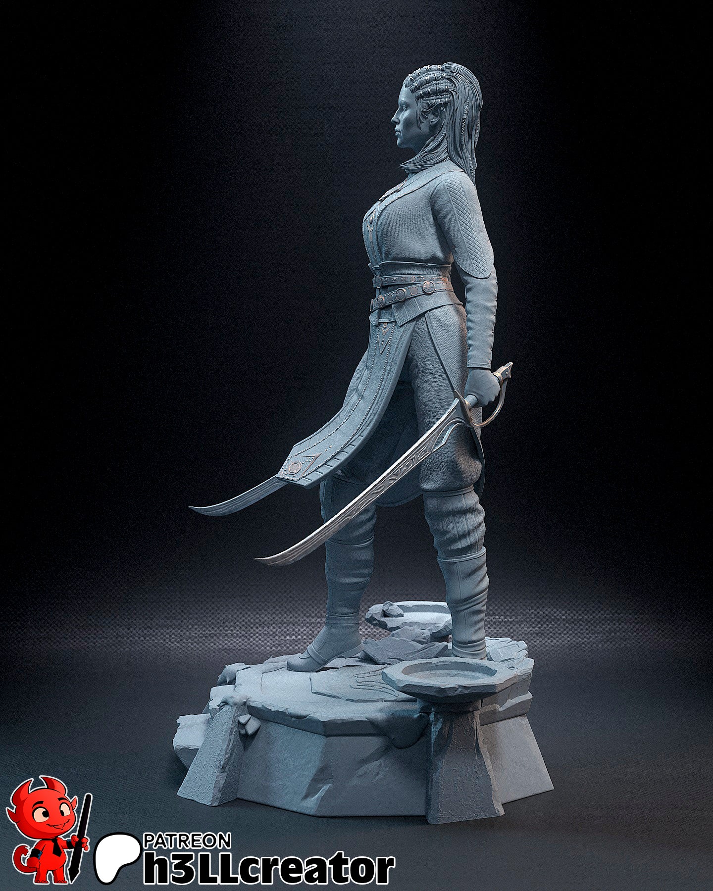Jaheira Garage Kit | Fanmade Model by h3llCreator | Baldurs Gate | 3D Printed - Sephiknot