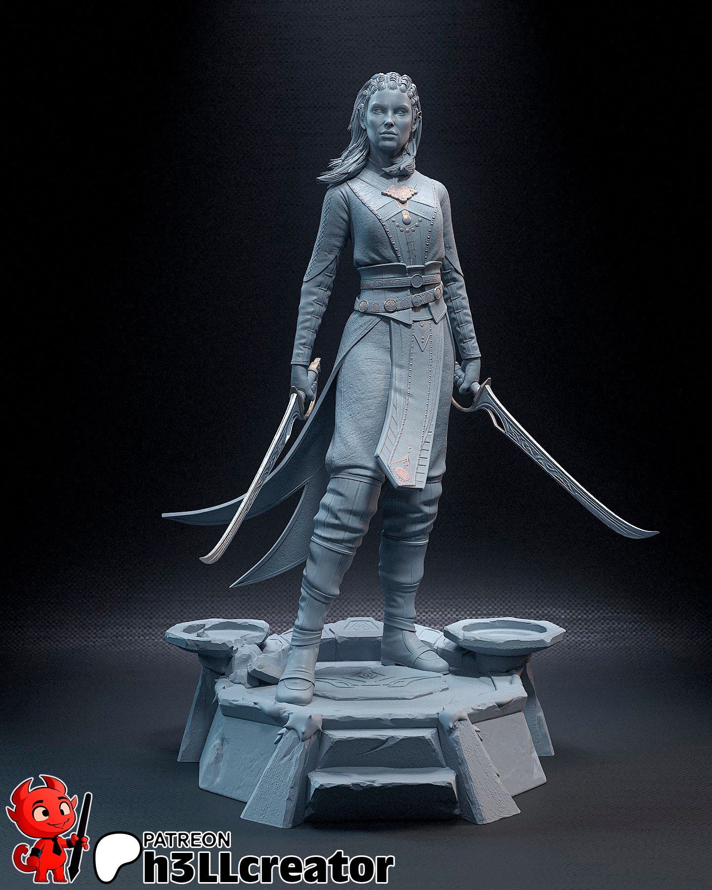 Jaheira Garage Kit | Fanmade Model by h3llCreator | Baldurs Gate | 3D Printed - Sephiknot