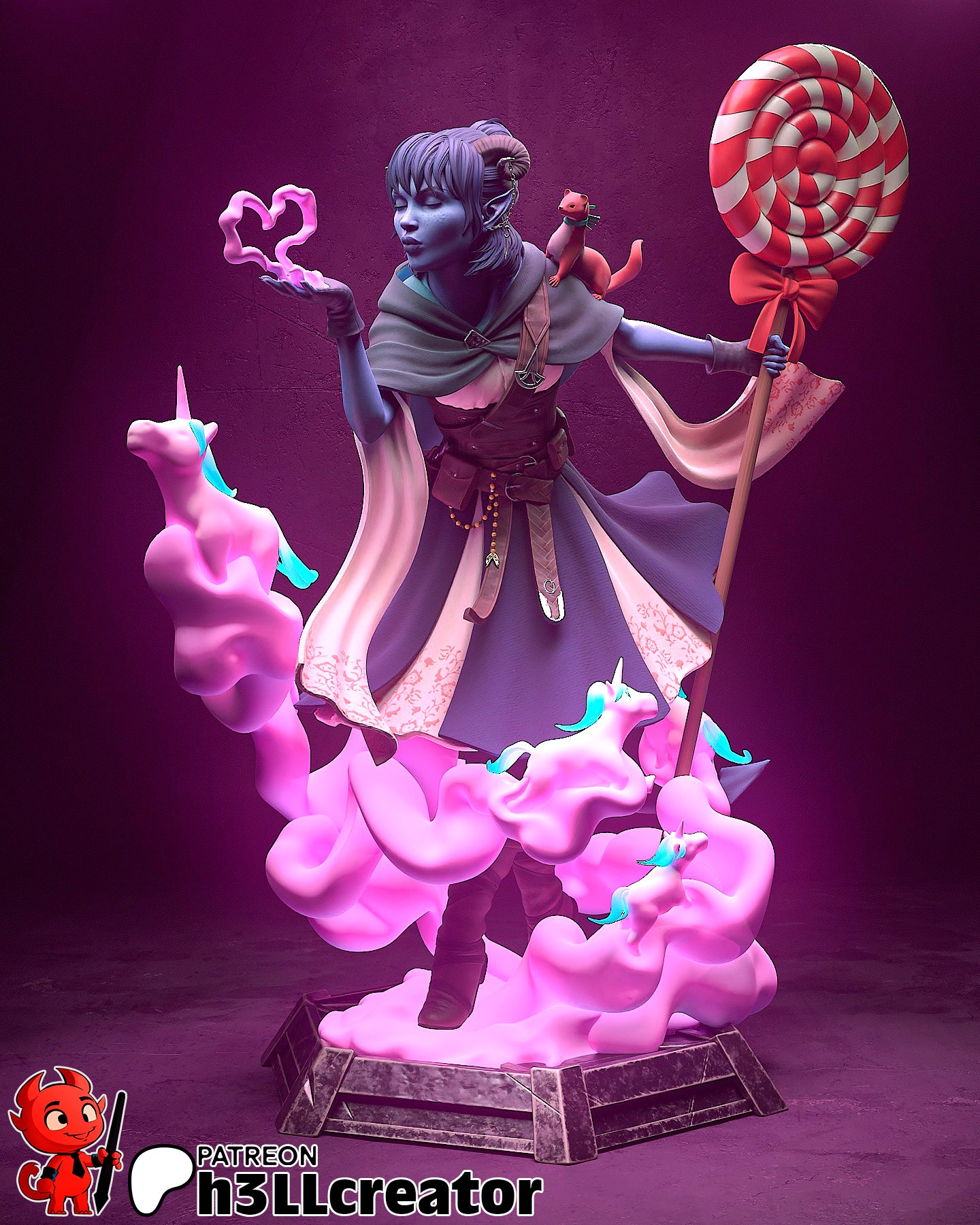 Jester Garage Kit | Fanmade Model by h3llCreator | Critical Role | 3D Printed - Sephiknot