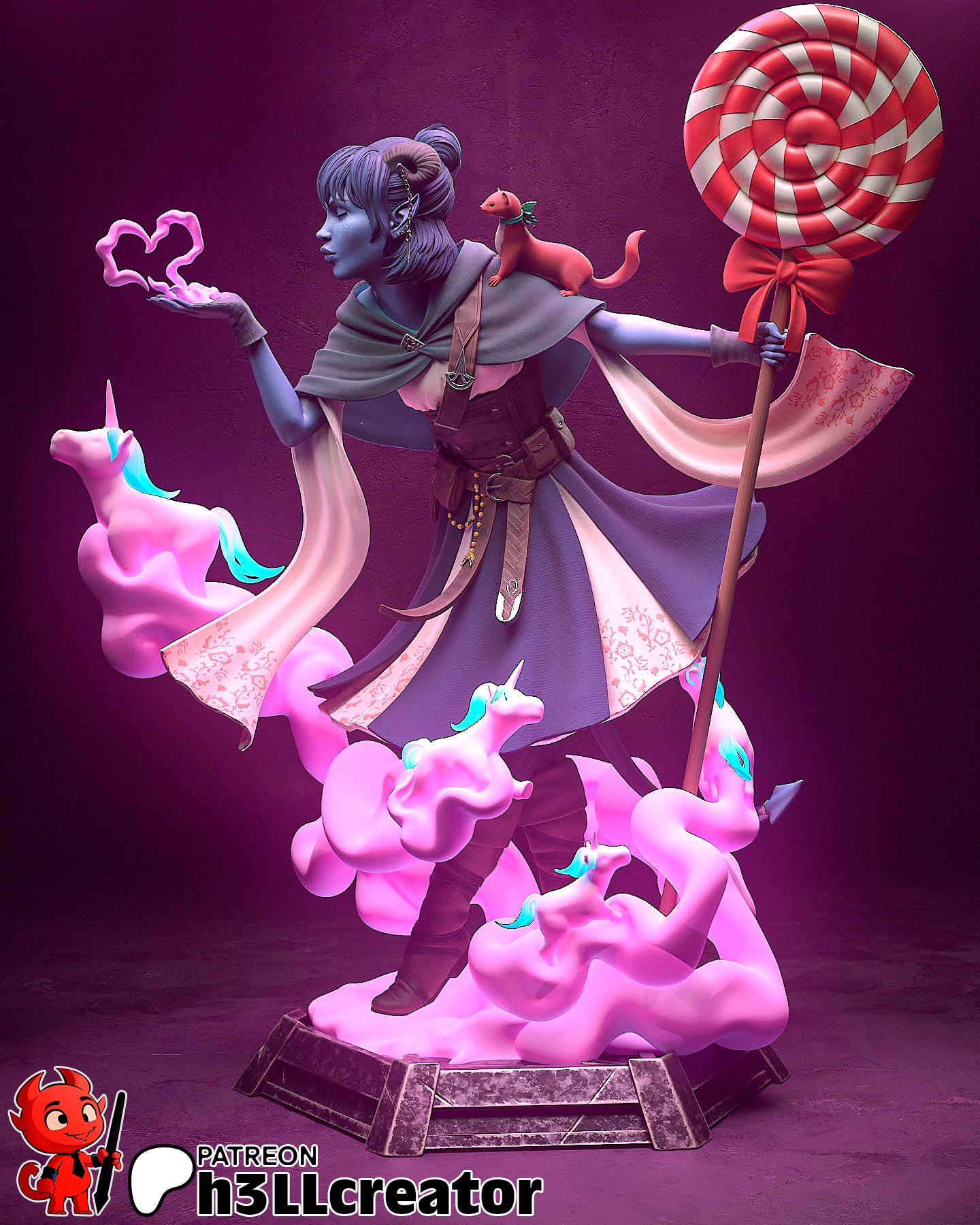Jester Garage Kit | Fanmade Model by h3llCreator | Critical Role | 3D Printed - Sephiknot