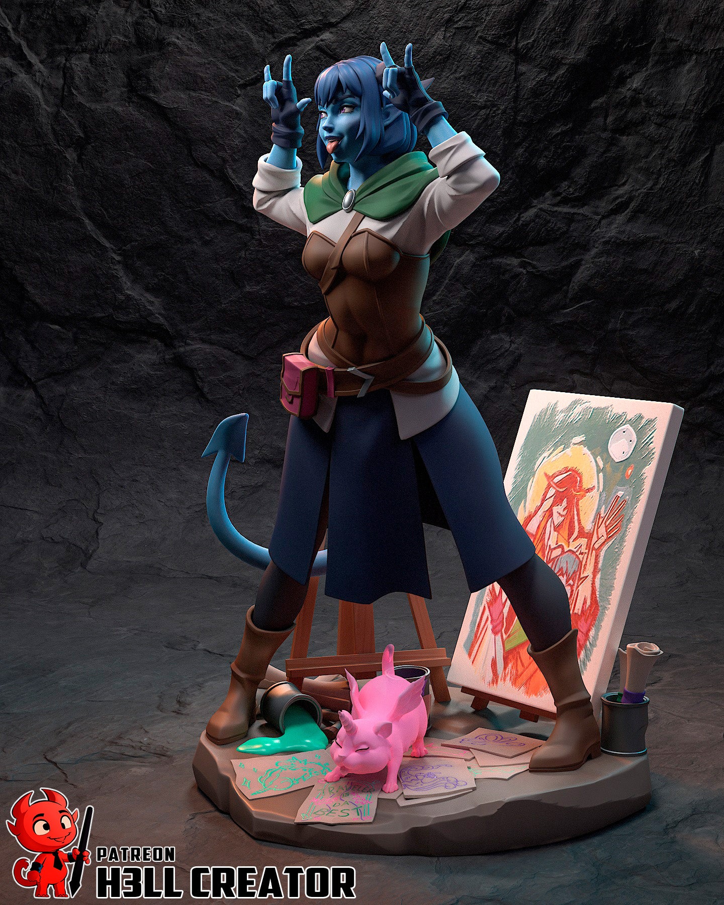 Jester from The Mighty Nein by h3ll creator | High Quality Resin Print | Painted Commissions available! - Sephiknot