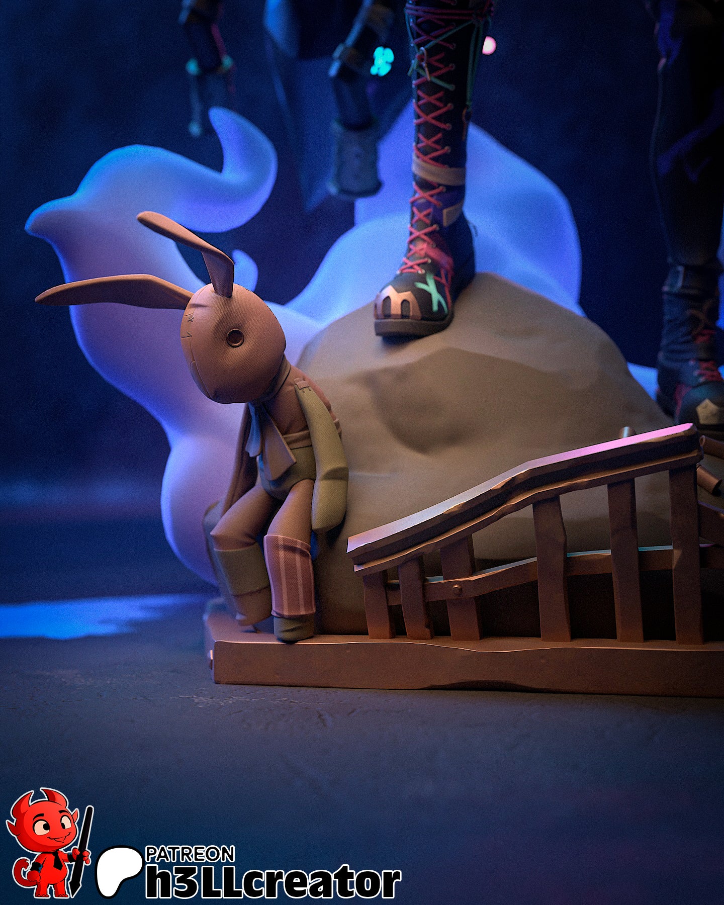 Jinx Garage Kit | Fanmade Model by h3ll | Piltover revolutionist | 3D Printed - Sephiknot