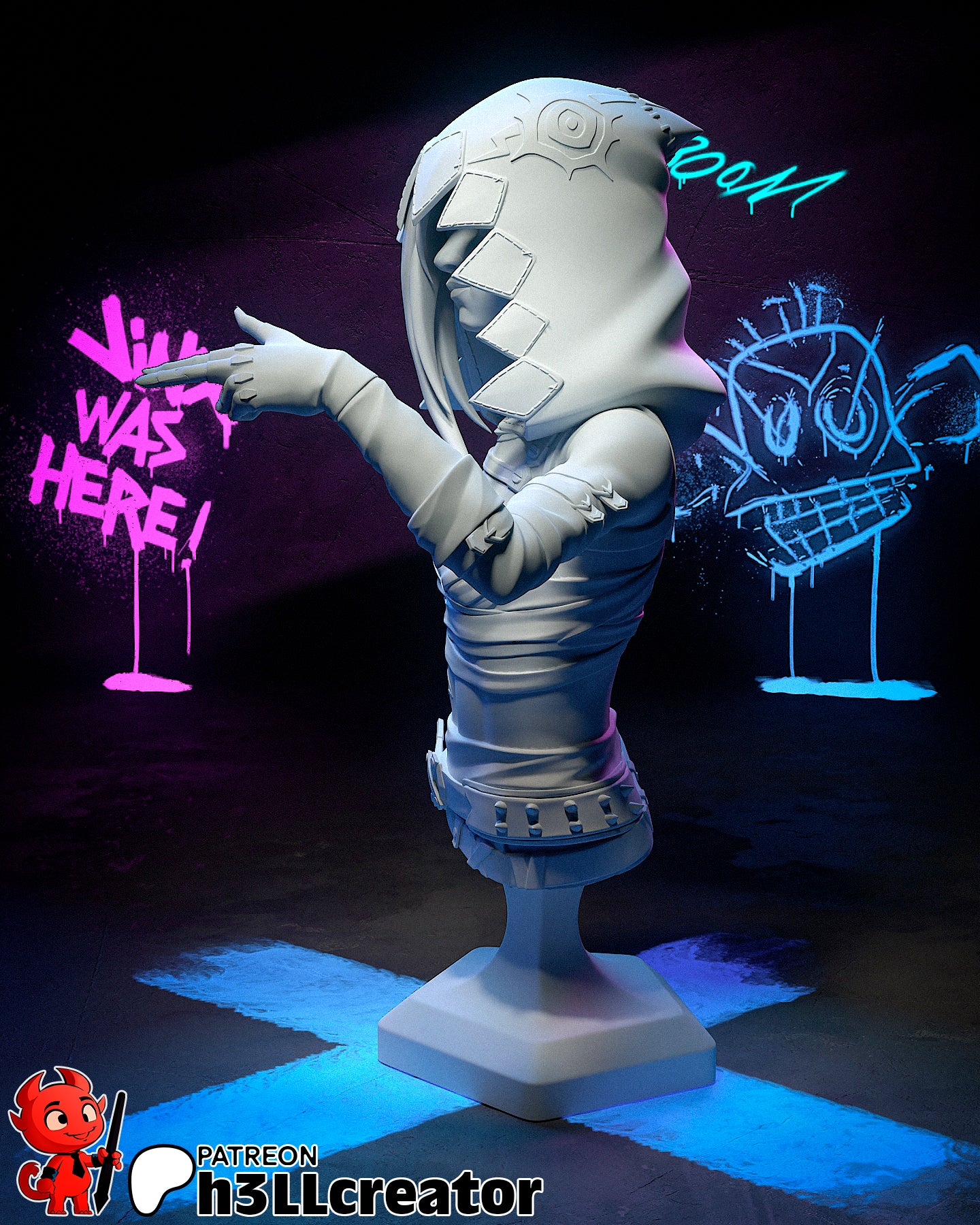 Jinx Garage Kit | Fanmade Model by h3ll | Piltover revolutionist | 3D Printed - Sephiknot
