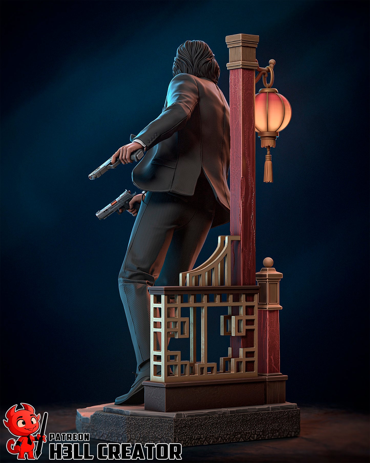 John Wick by h3ll creator | High Quality Resin Print | Painted Commissions available!