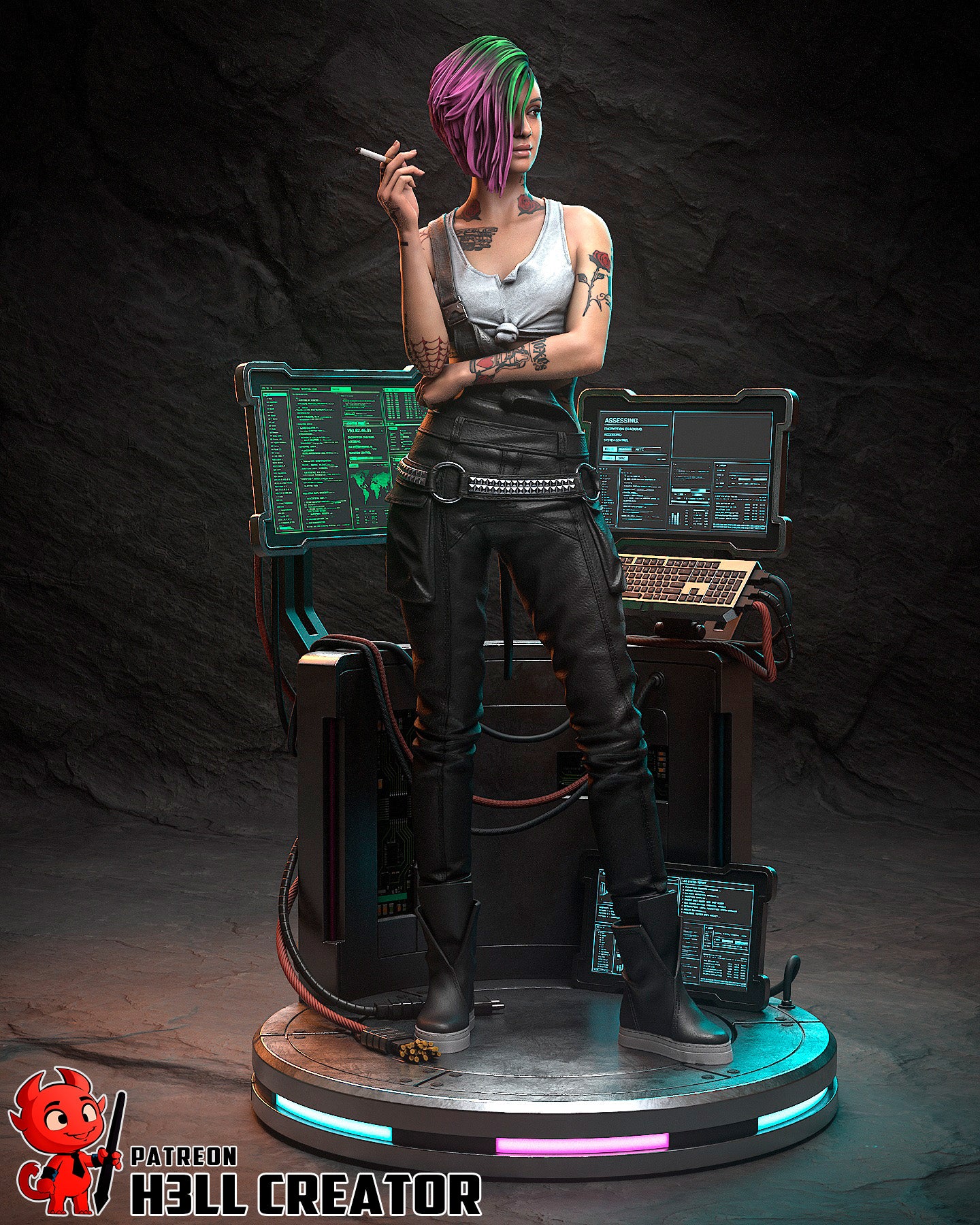 Judy Alvarez from Cyberpunk 2077 by h3ll creator | High Quality Resin Print | Painted Commissions available! - Sephiknot