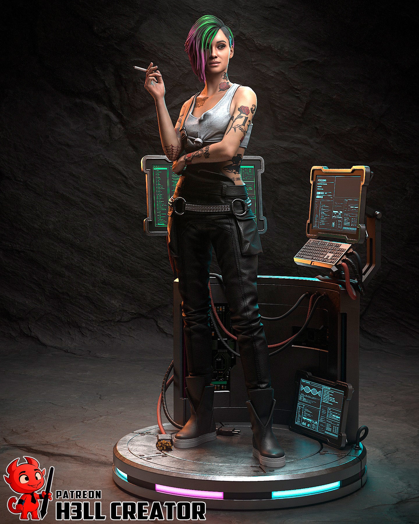 Judy Alvarez from Cyberpunk 2077 by h3ll creator | High Quality Resin Print | Painted Commissions available! - Sephiknot