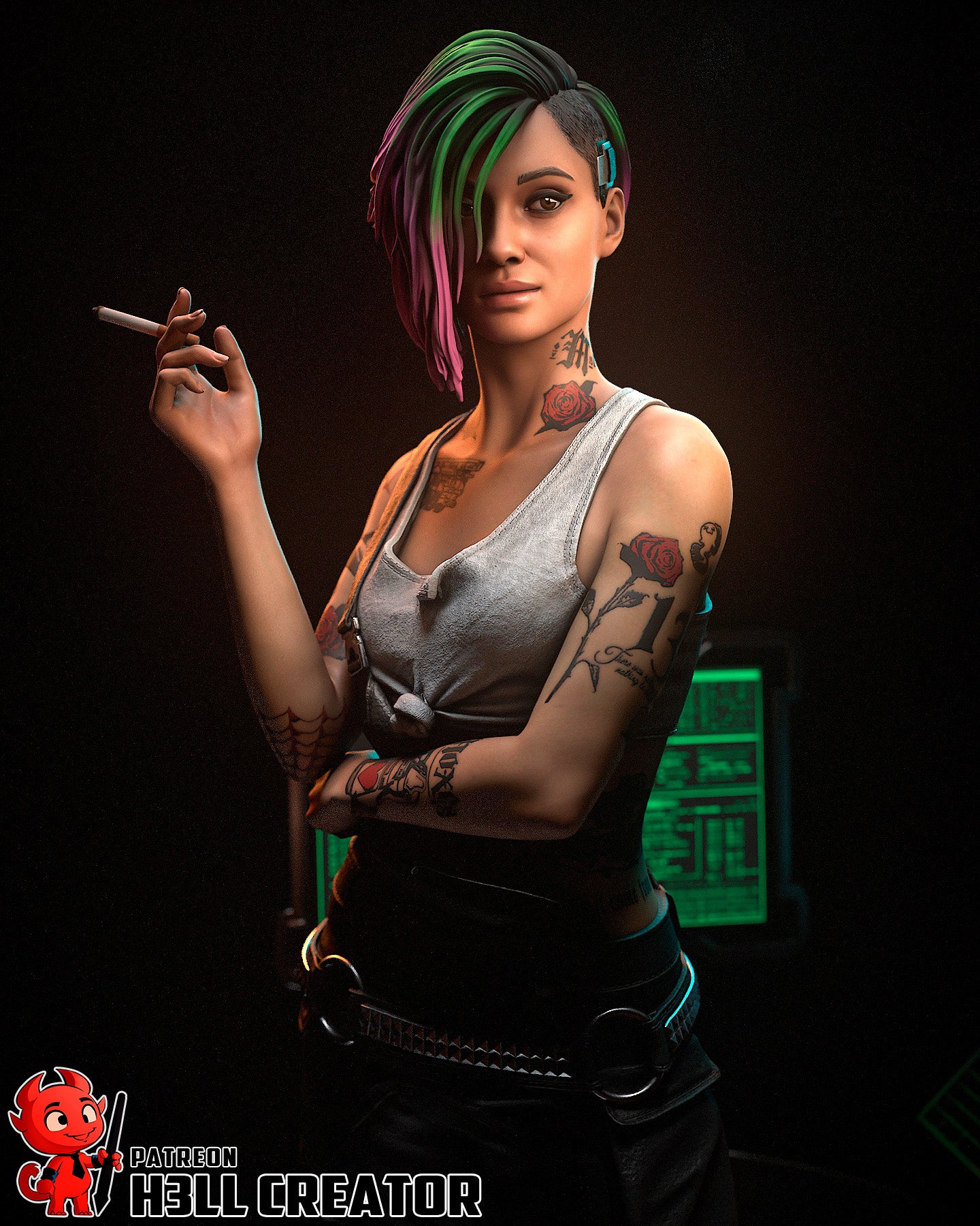 Judy Alvarez from Cyberpunk 2077 by h3ll creator | High Quality Resin Print | Painted Commissions available! - Sephiknot