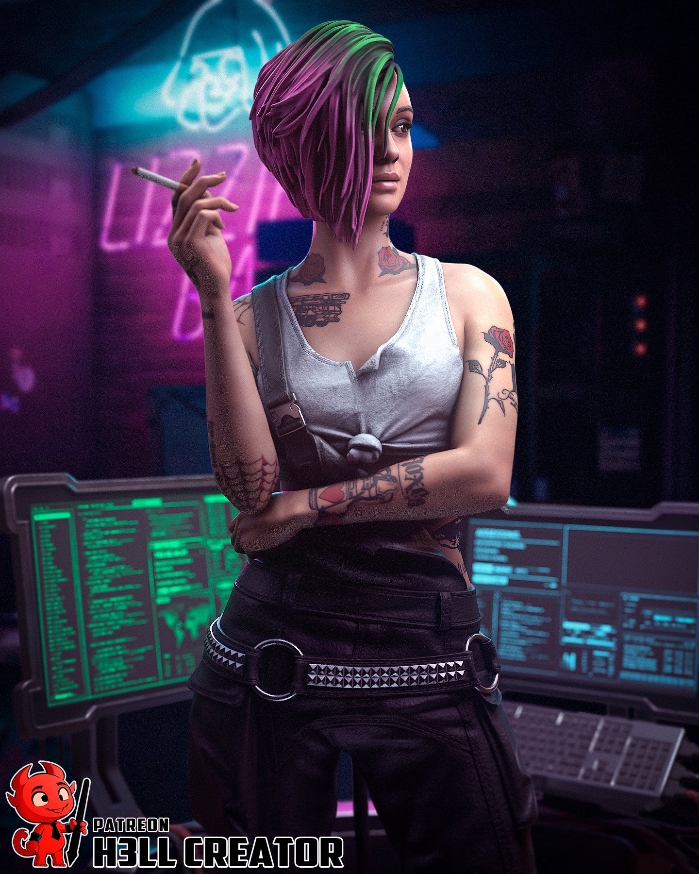 Judy Alvarez from Cyberpunk 2077 by h3ll creator | High Quality Resin Print | Painted Commissions available! - Sephiknot