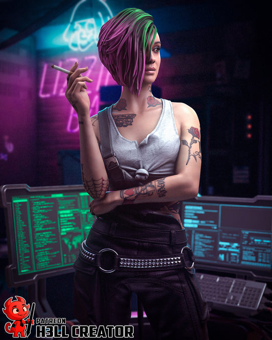 Judy Alvarez from Cyberpunk 2077 by h3ll creator | High Quality Resin Print | Painted Commissions available! - Sephiknot