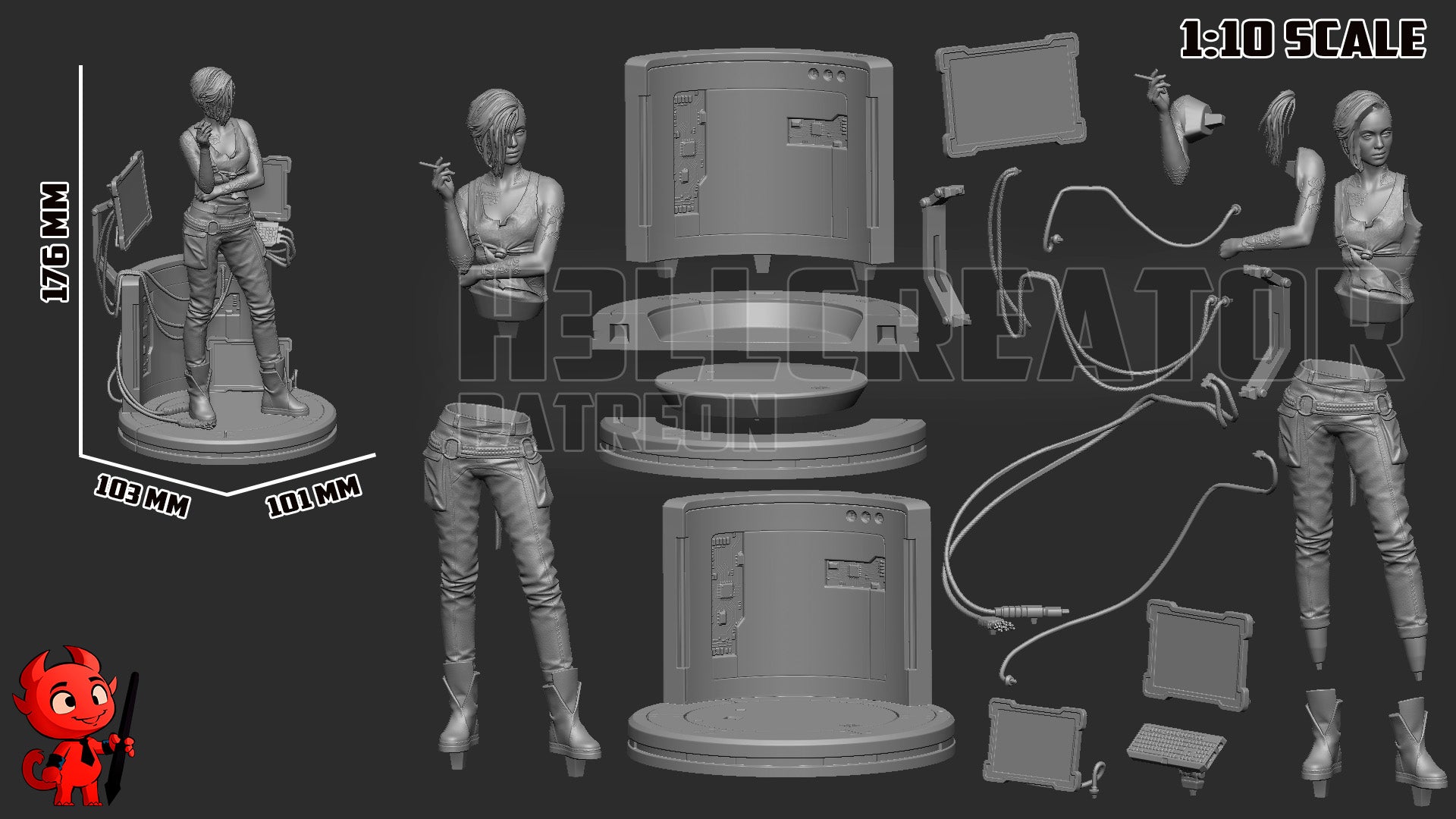 Judy Alvarez from Cyberpunk 2077 by h3ll creator | High Quality Resin Print | Painted Commissions available! - Sephiknot