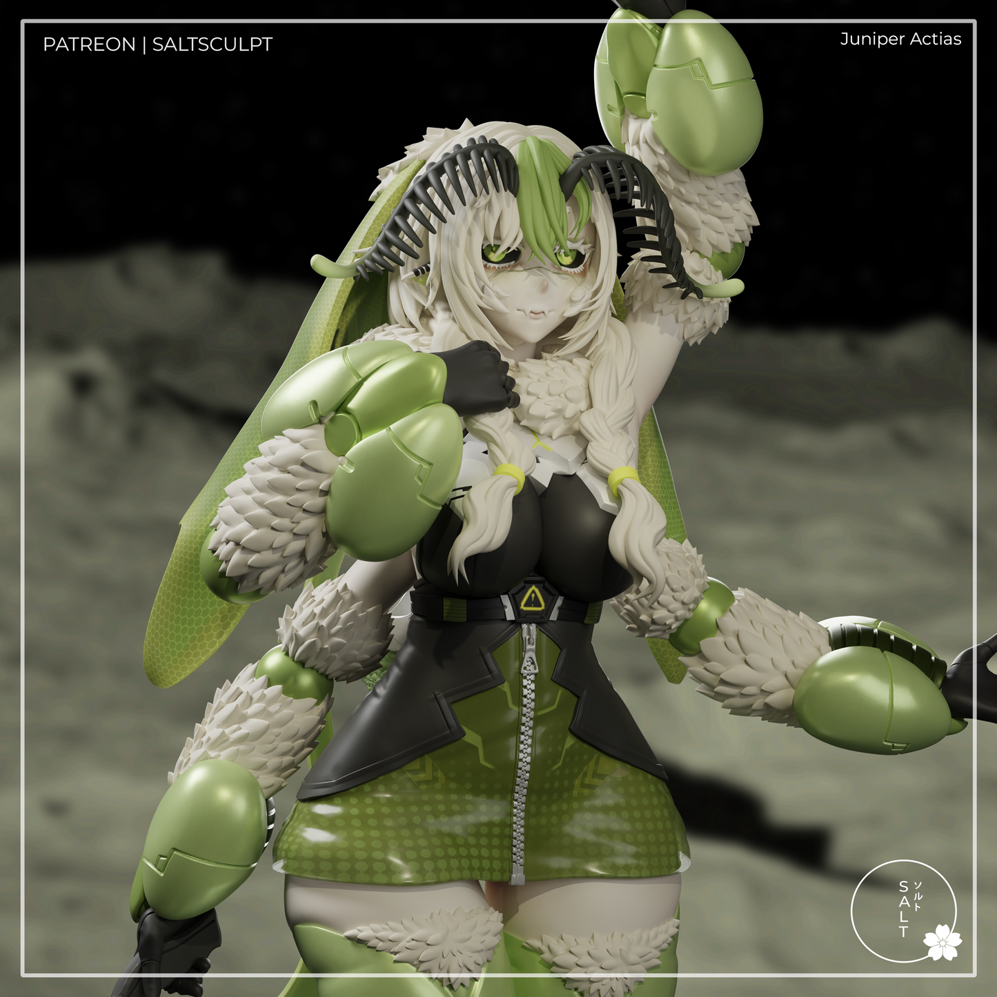 Juniper Actias by SaltSculpts | High Quality Resin Print | Painted Commissions available!